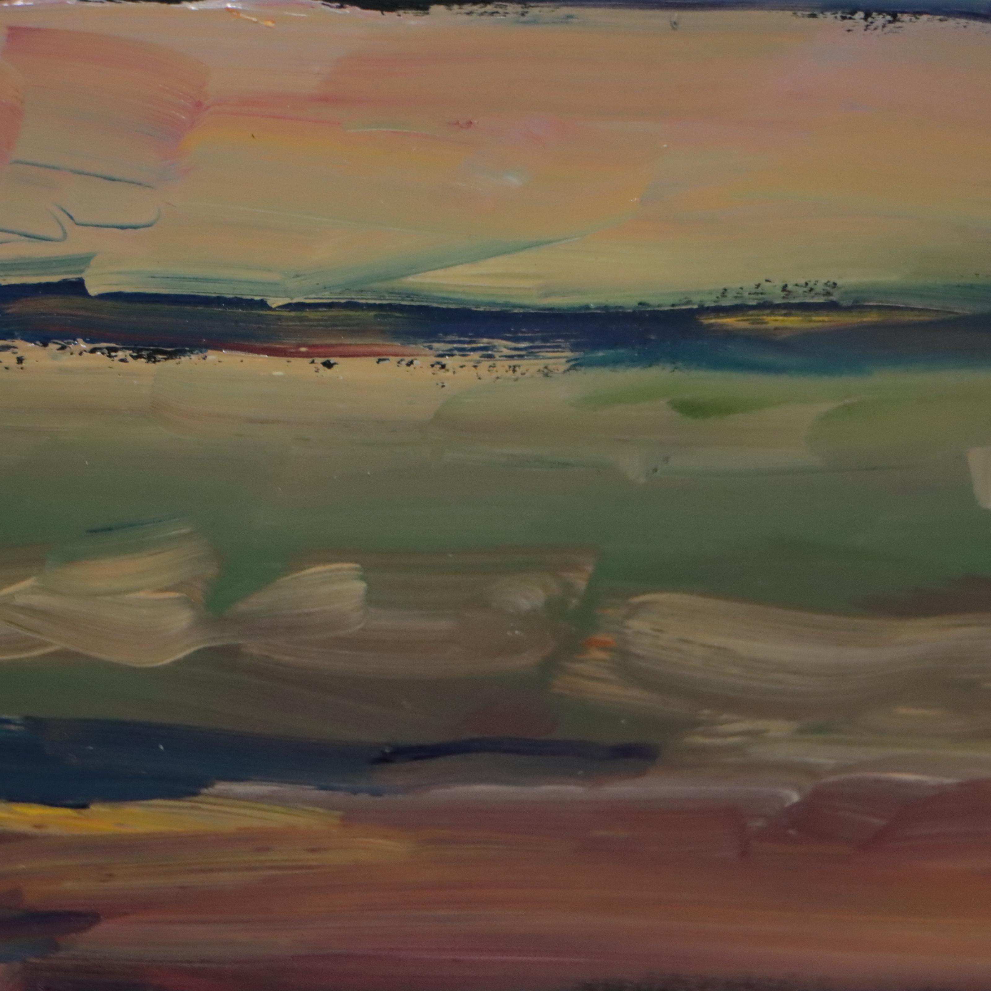 William Hawkins Landscape Oil Painting "Long Shadows," 2022