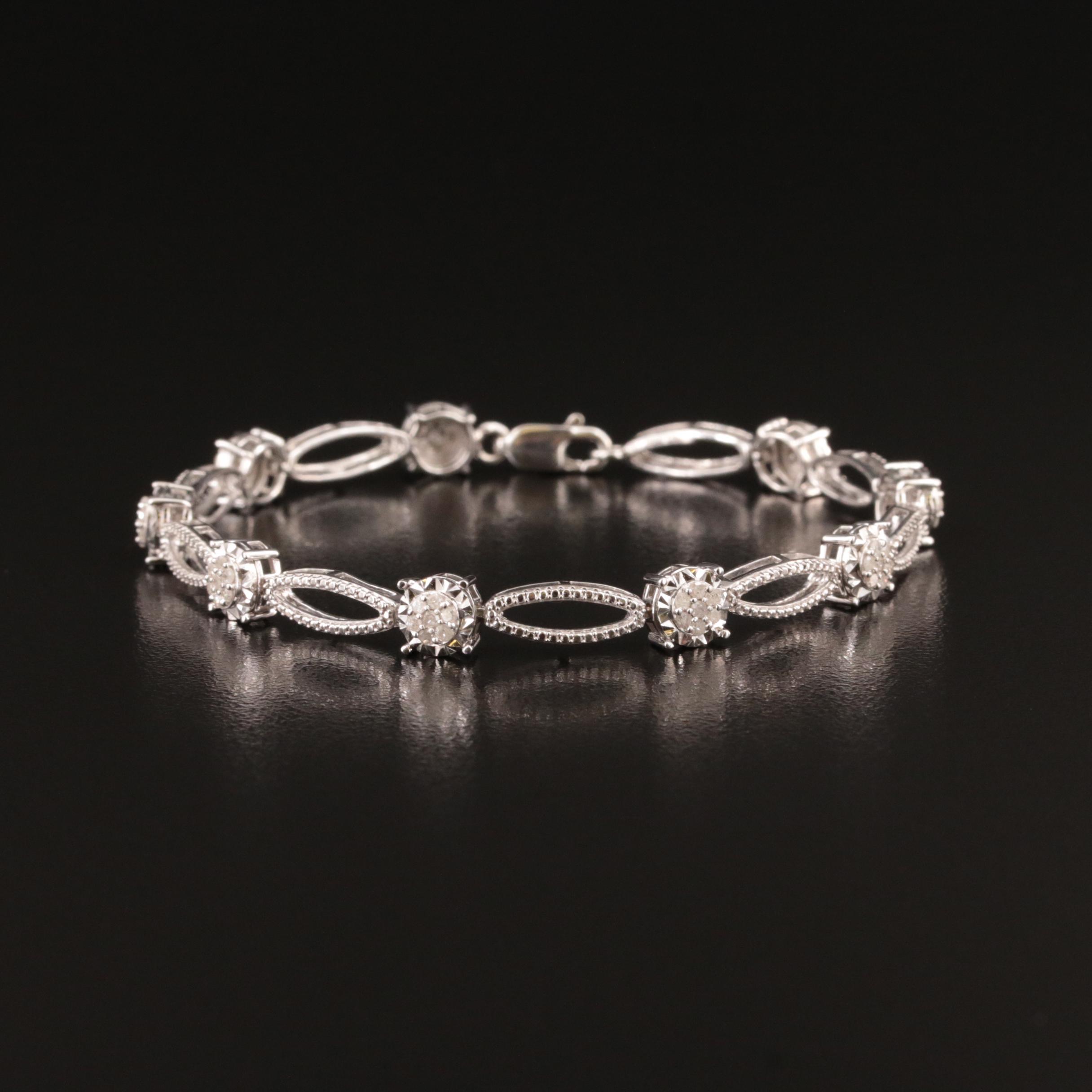 Sterling Diamond Bracelet