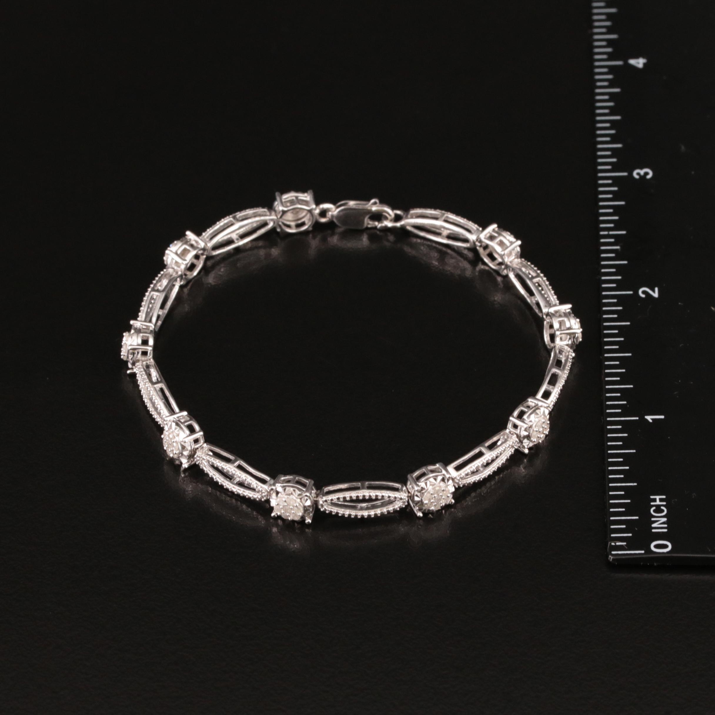 Sterling Diamond Bracelet