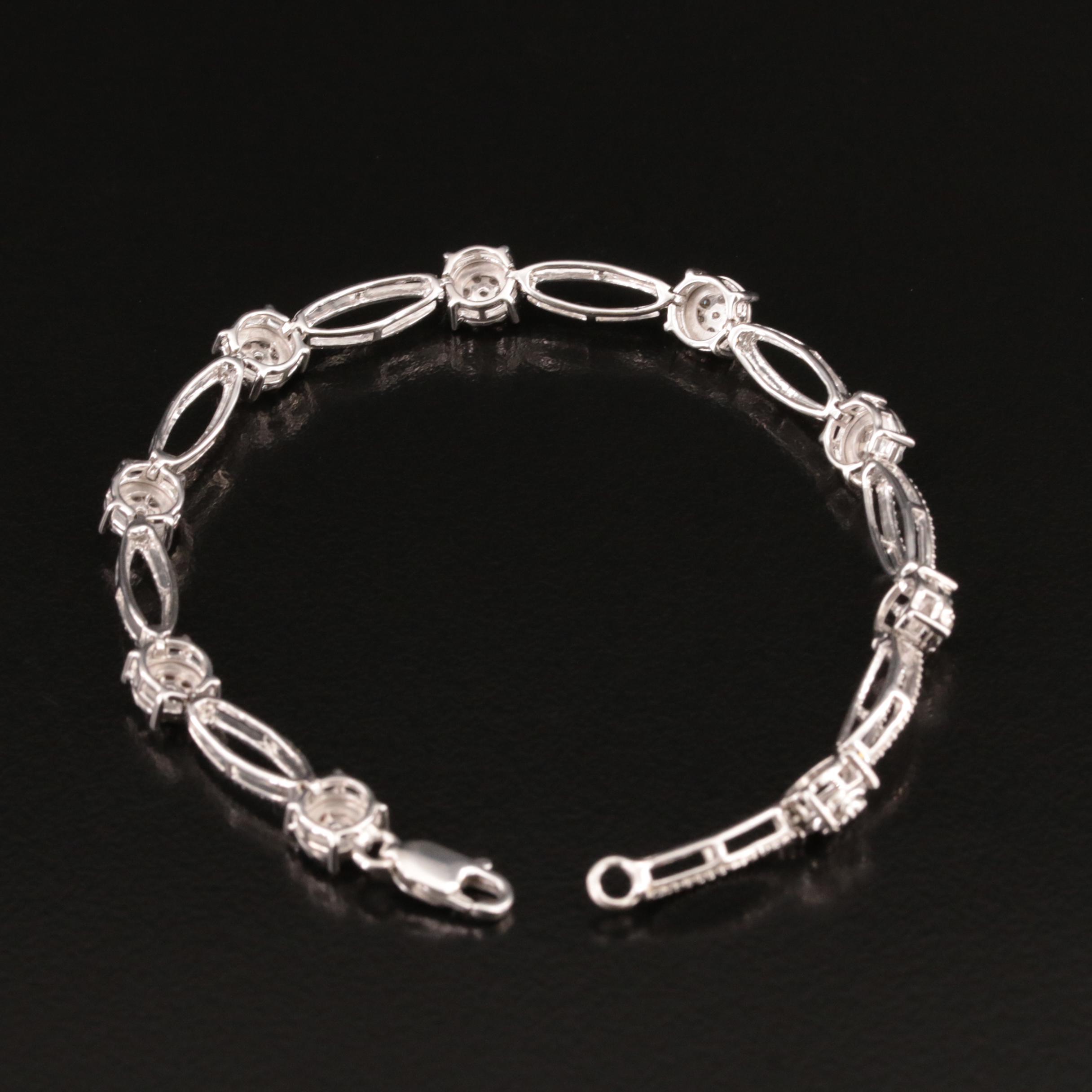 Sterling Diamond Bracelet