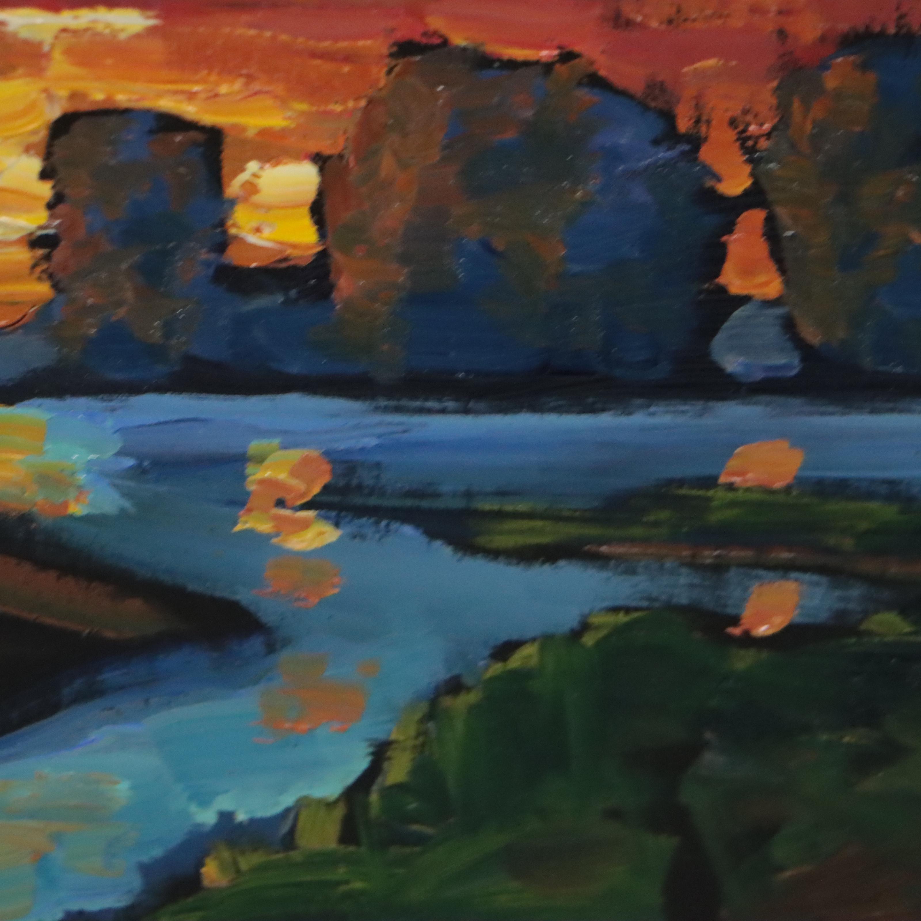 William Hawkins Landscape Oil Painting "Frangancia Rosé," 2022