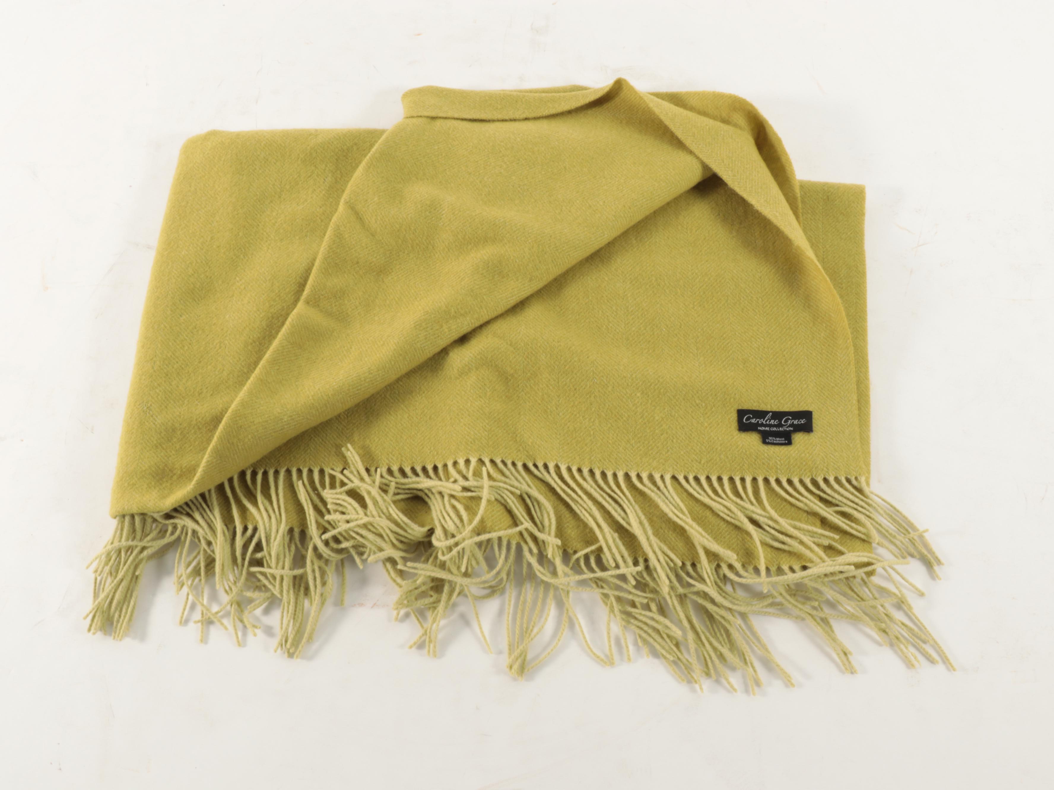 Thrō, Gloster and Other Accent Pillows With Caroline Grace Wool Throw