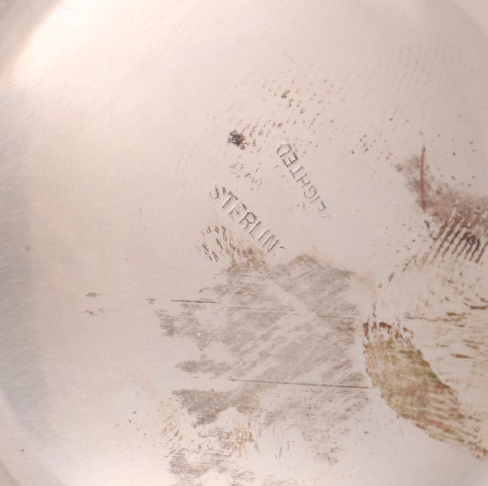 Sterling Silver Basket with Rosenthal and Whiting Sterling Rimmed Coasters