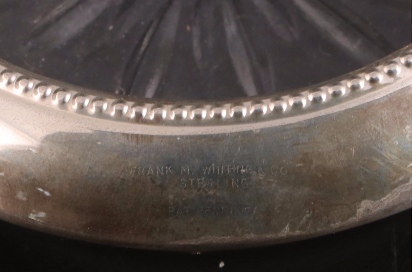 Sterling Silver Basket with Rosenthal and Whiting Sterling Rimmed Coasters