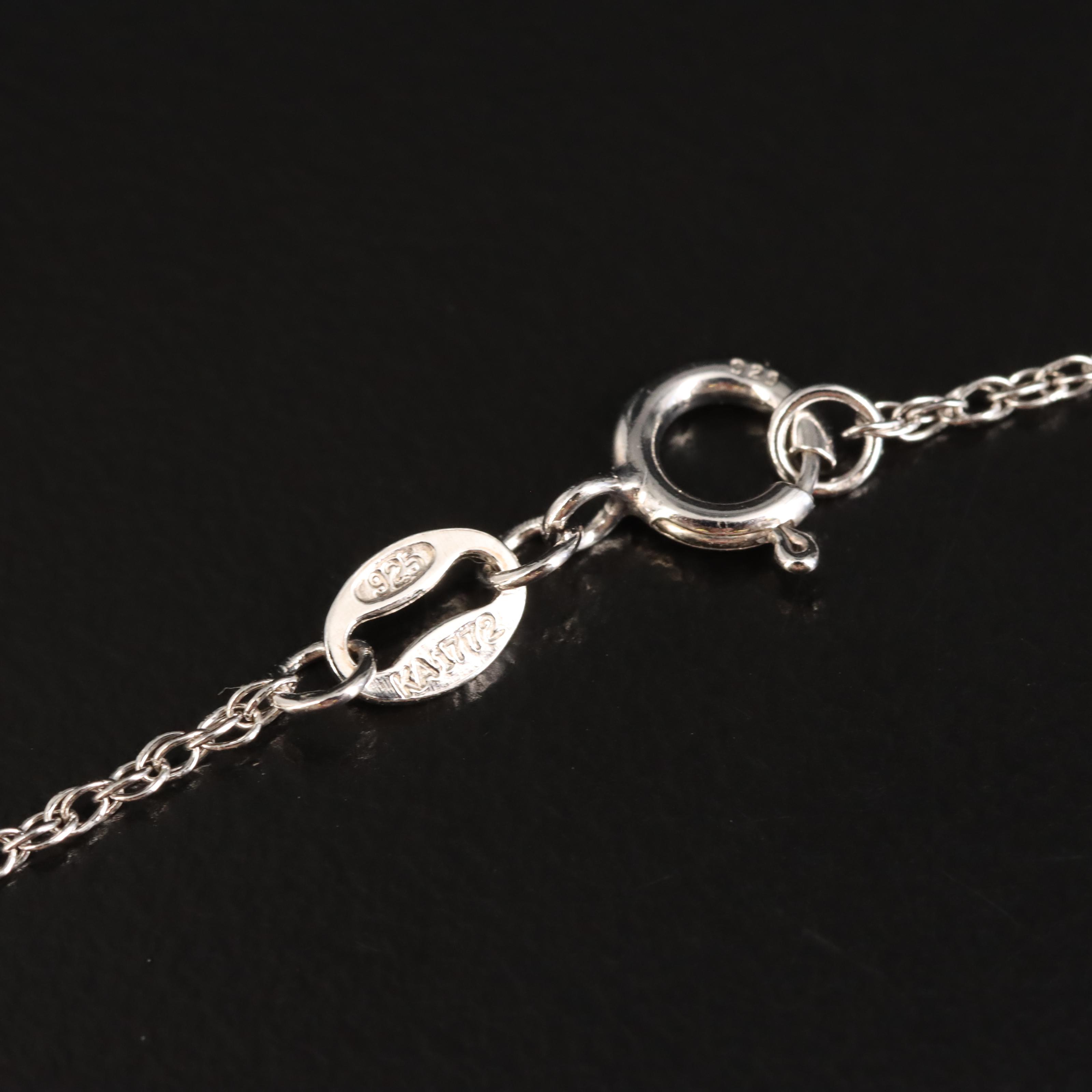 Sterling Diamond Circle Pendant Necklace
