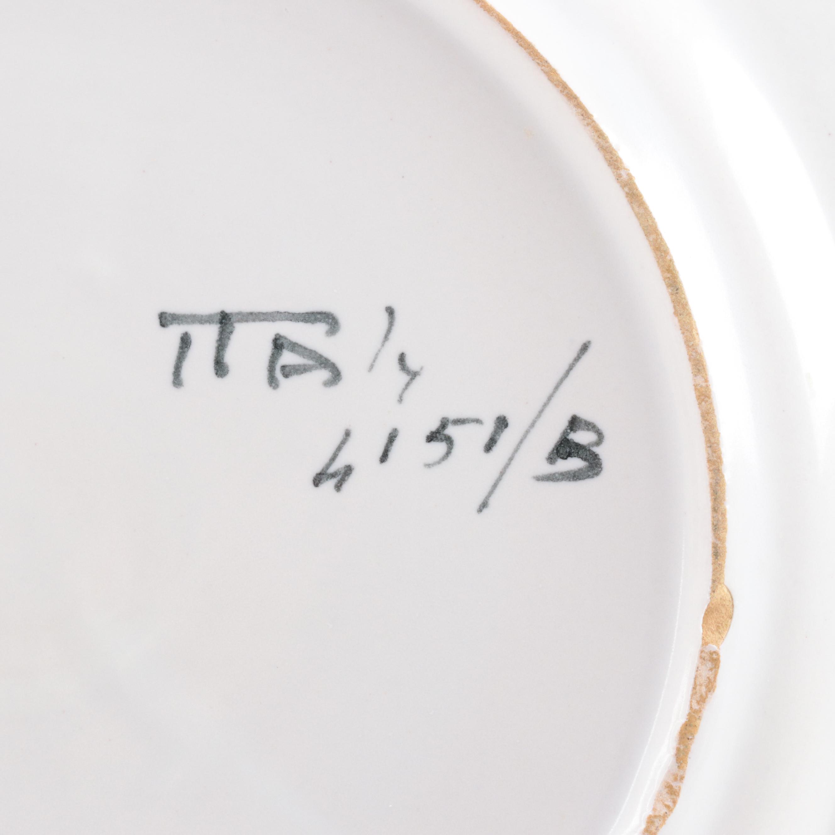 Italian Majolica Hand-Painted Plates