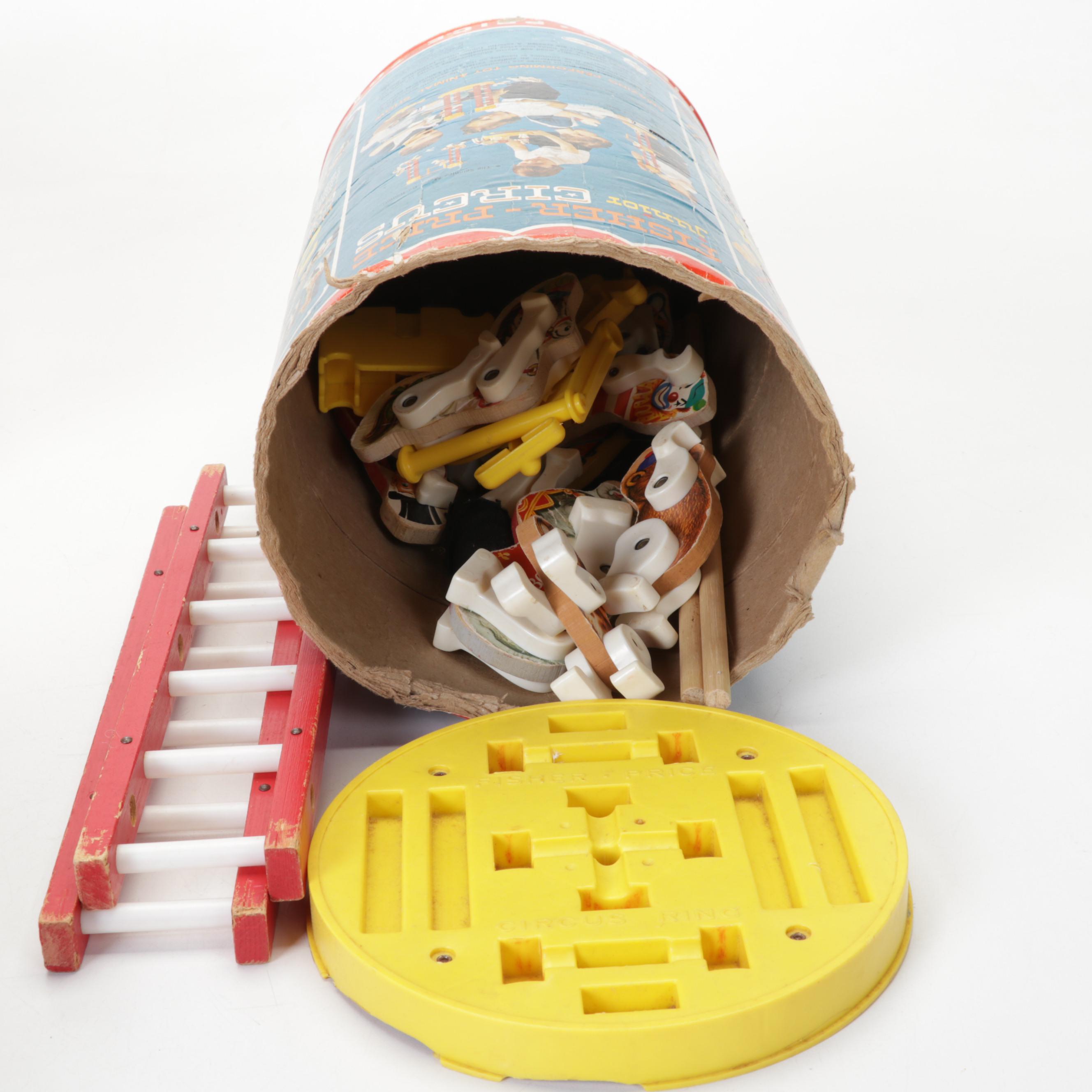 Fisher-Price and Tom Thumb Toys Featuring "Junior Circus" and "School Day Desk"