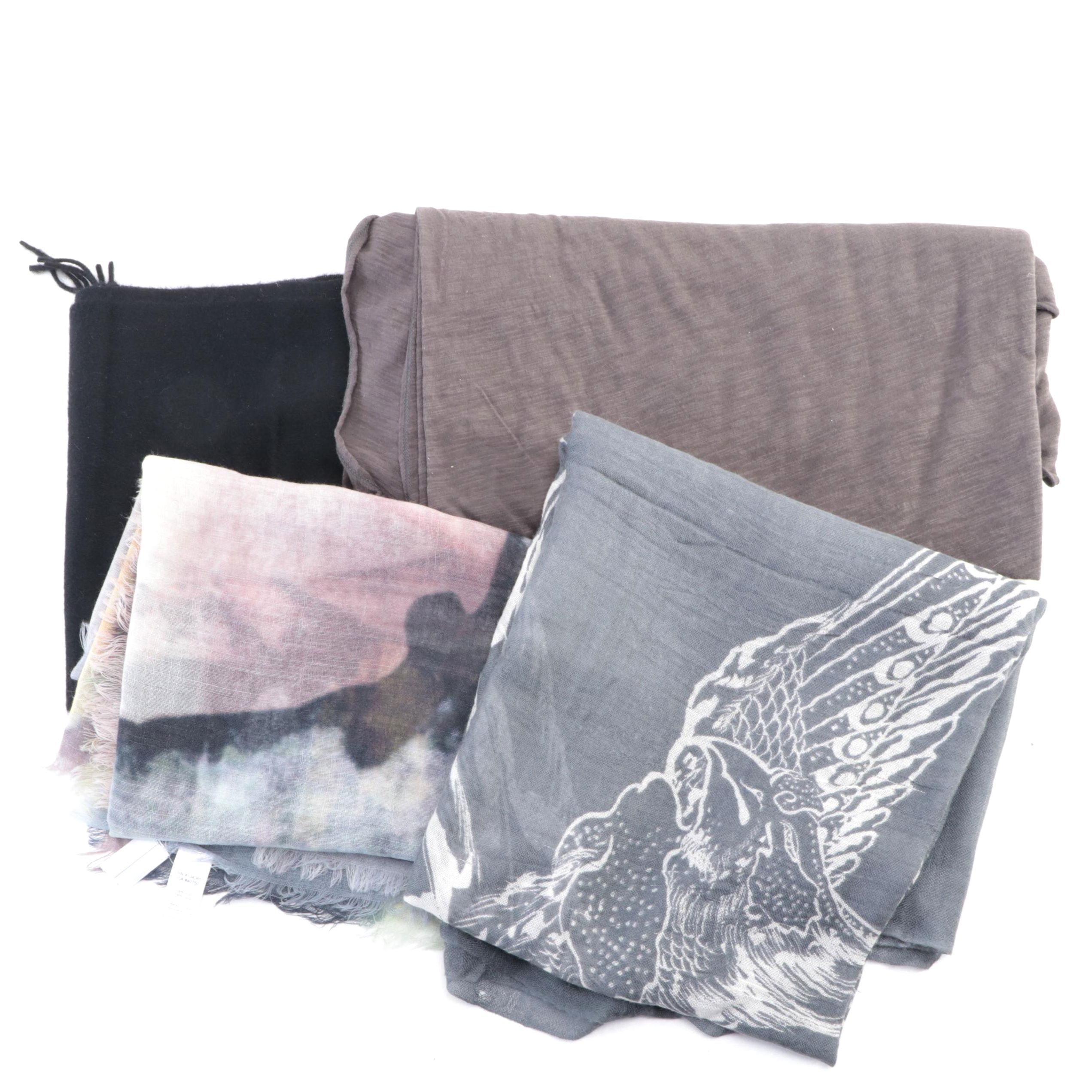 Charter Club Cashmere Scarf with Other Cotton and Wool Scarves