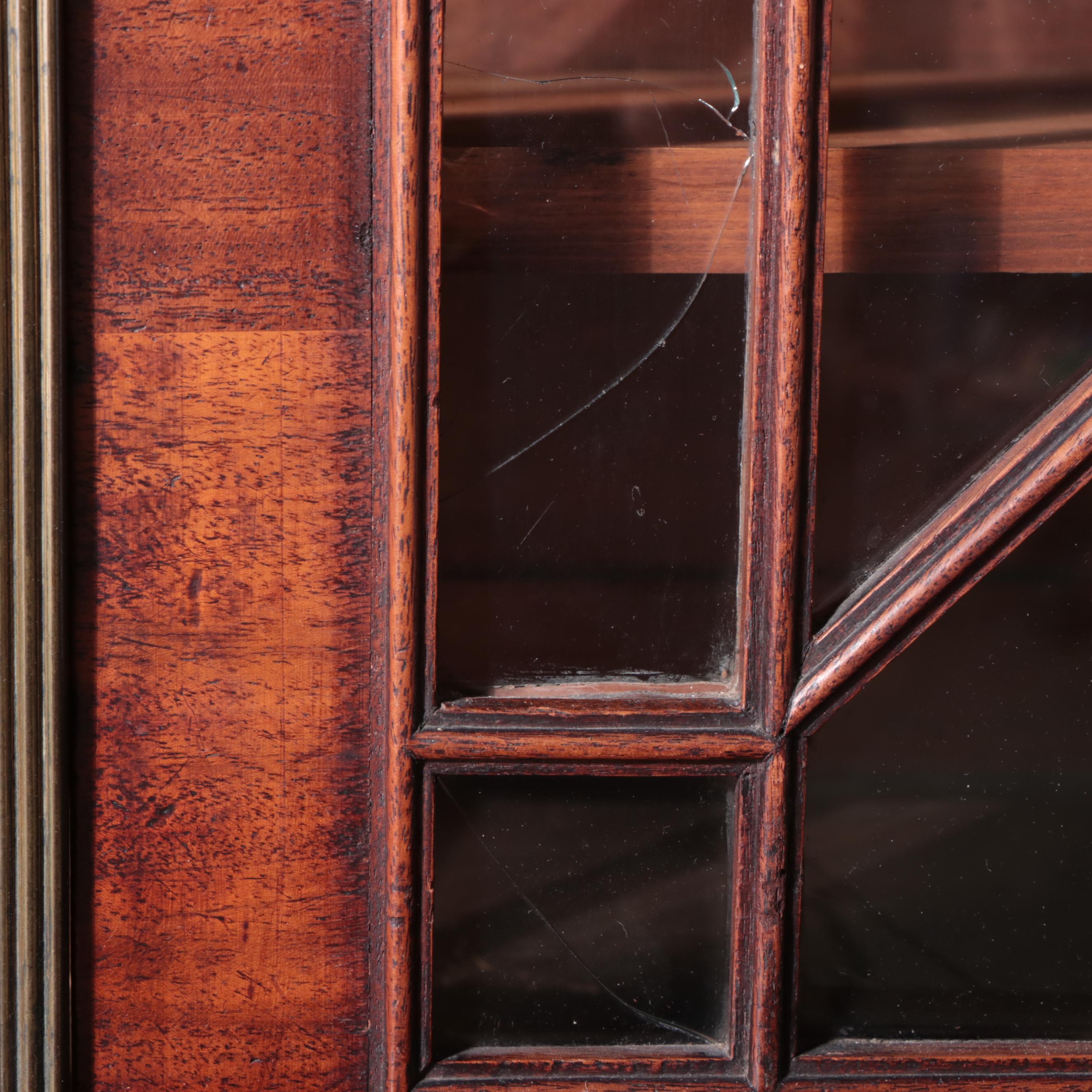Regency Mahogany and String-Inlaid Secretaire Bookcase, Early 19th Century