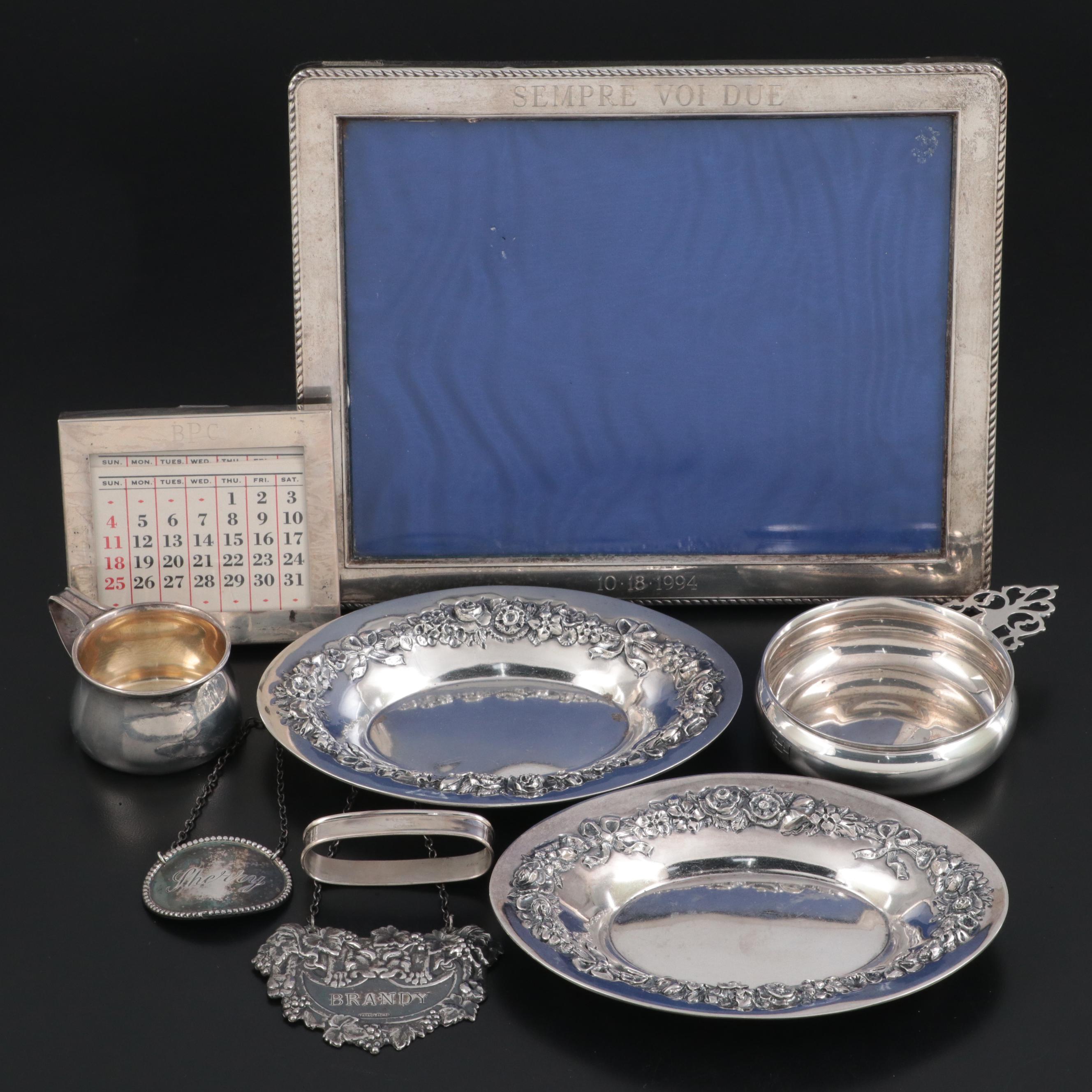 American and English Sterling Silver Tableware and Décor