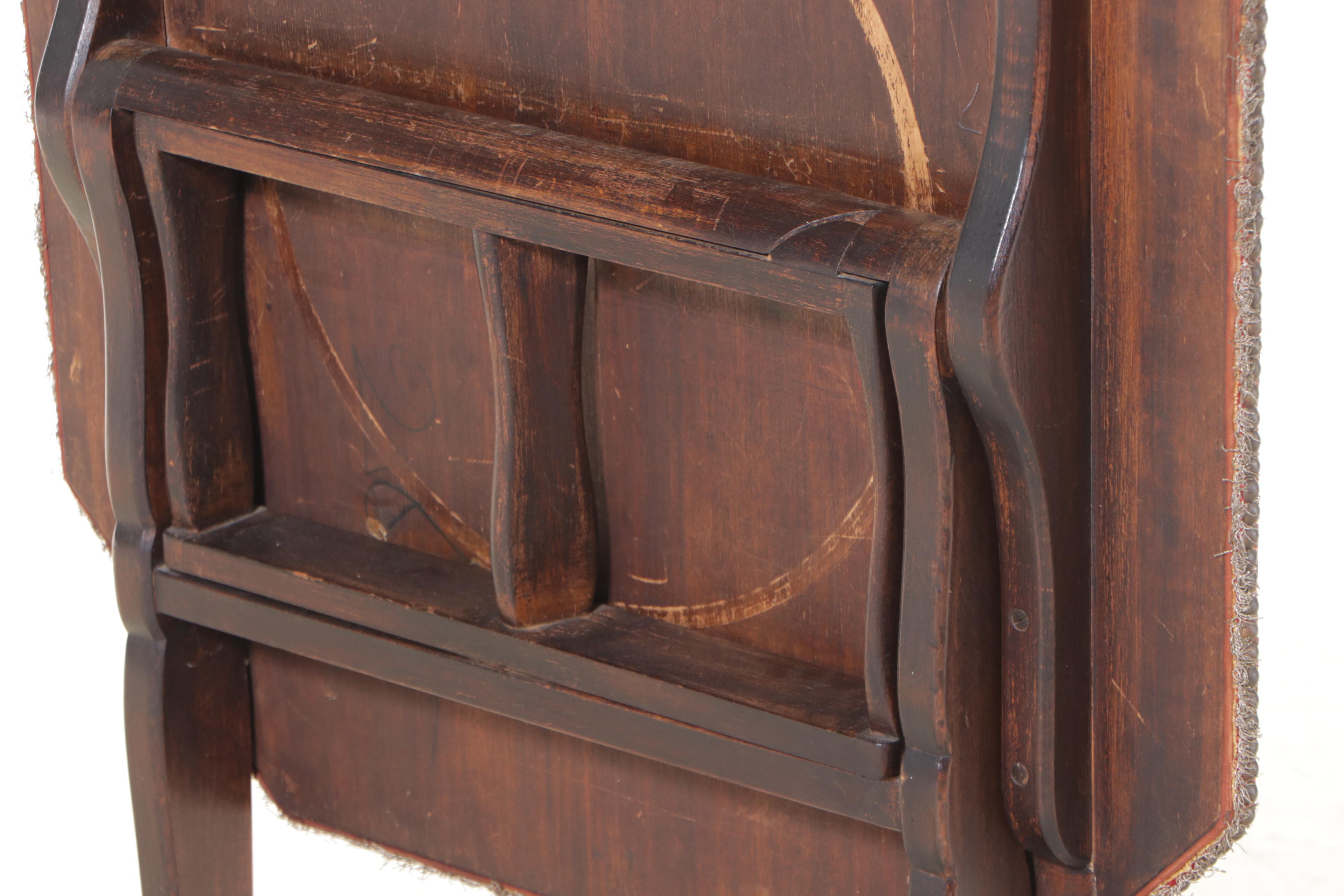 French Beech and Needlepoint Tilt-Top Table, 19th Century