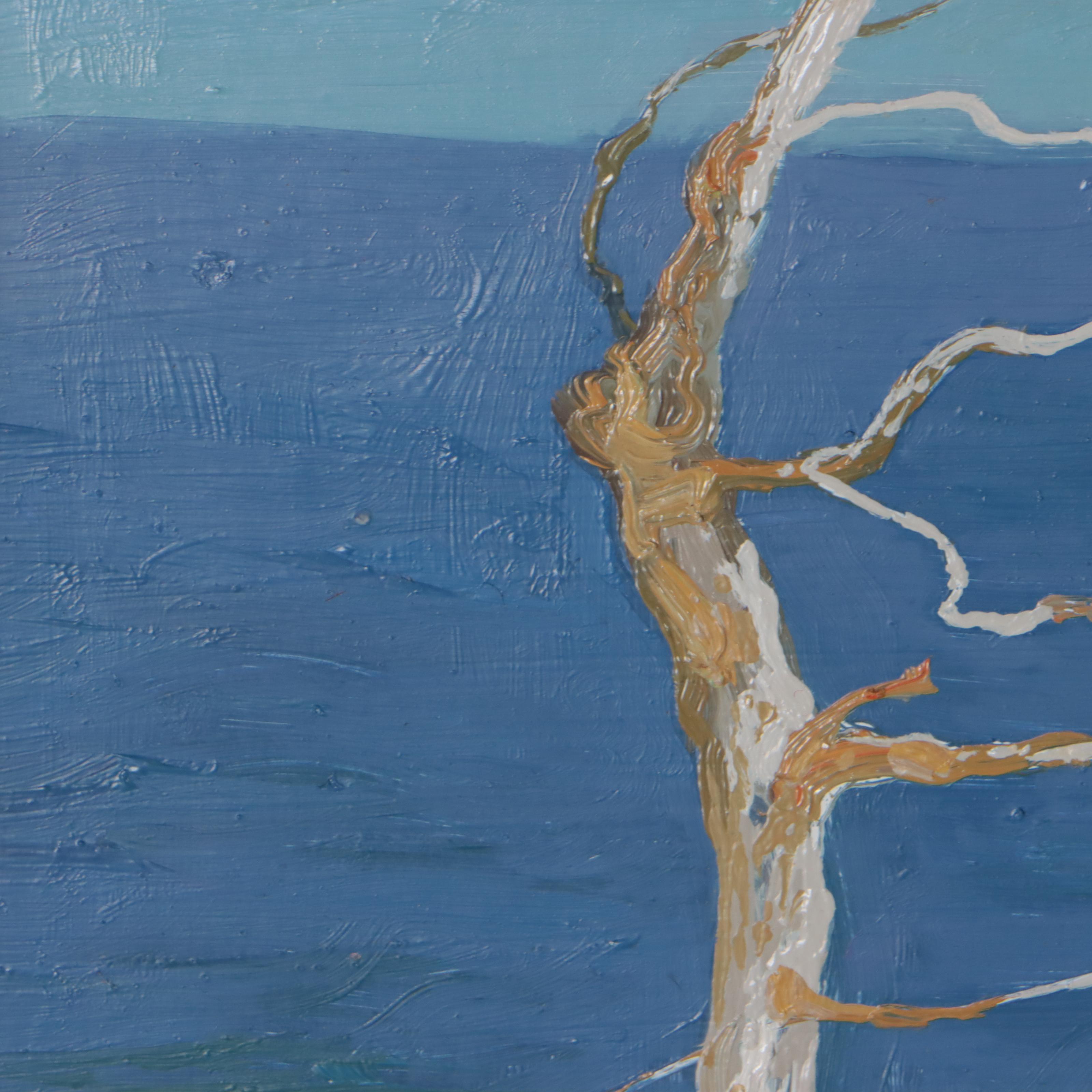 M. Scott Coastal Landscape Oil Painting