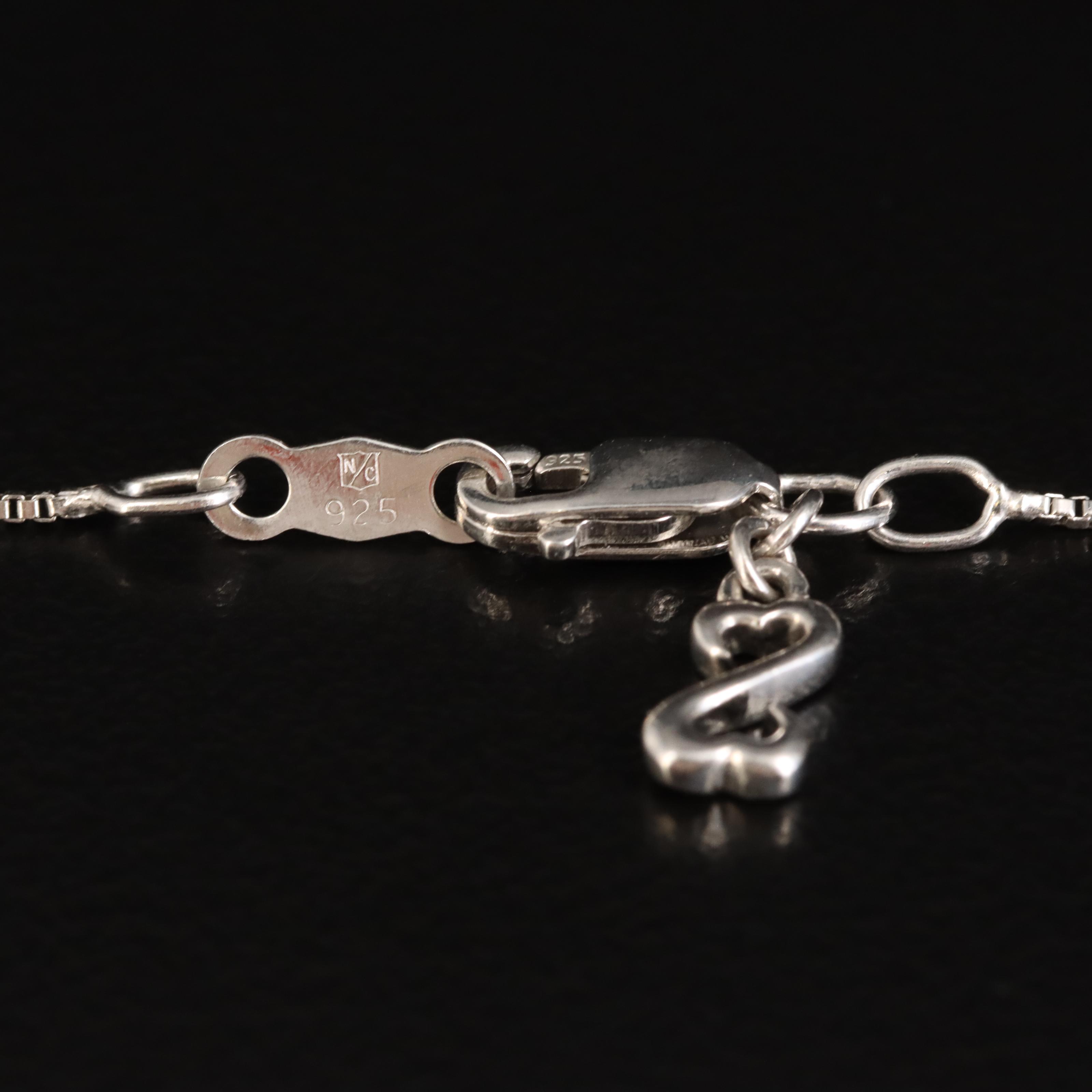 Sterling Diamond Heart Pendant Necklace