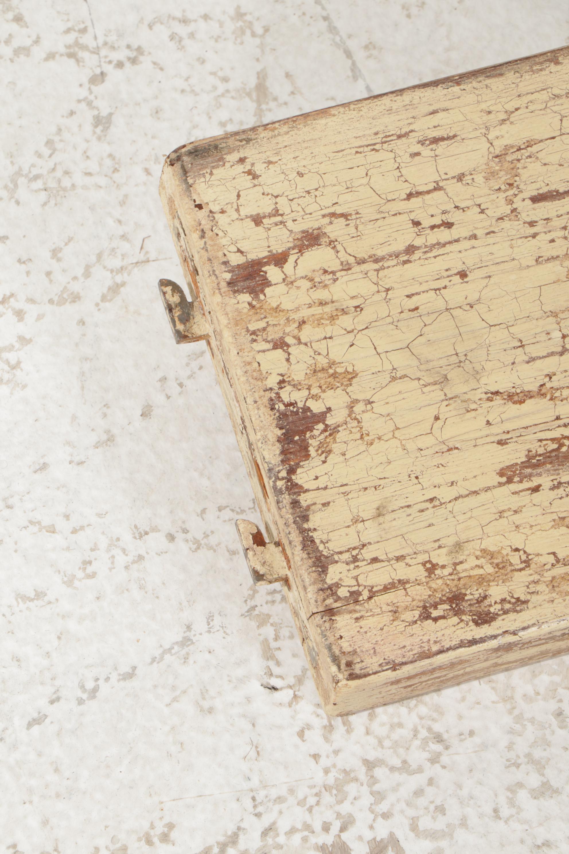 Contemporary Rustic King Size Bed with Distressed Paint Finish