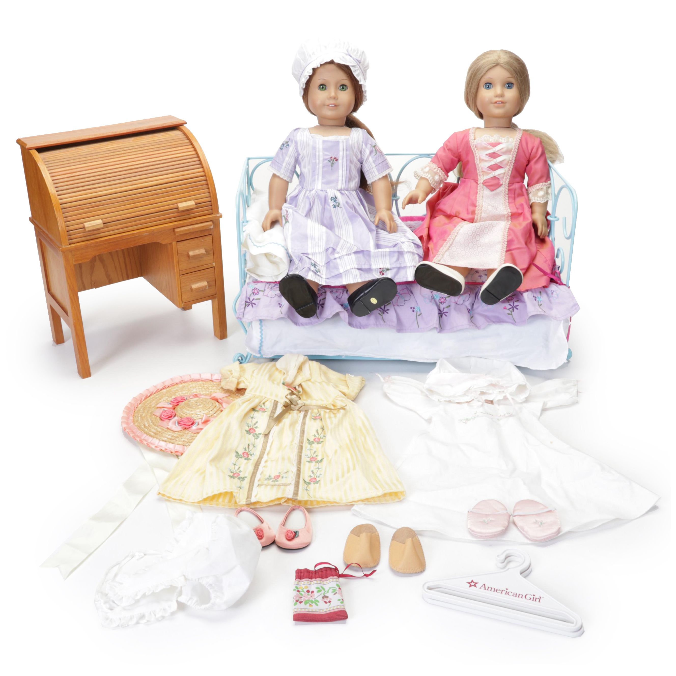 American Girl "Felicity" & "Elizabeth" Dolls, Day Bed, Rolltop Desk, and More