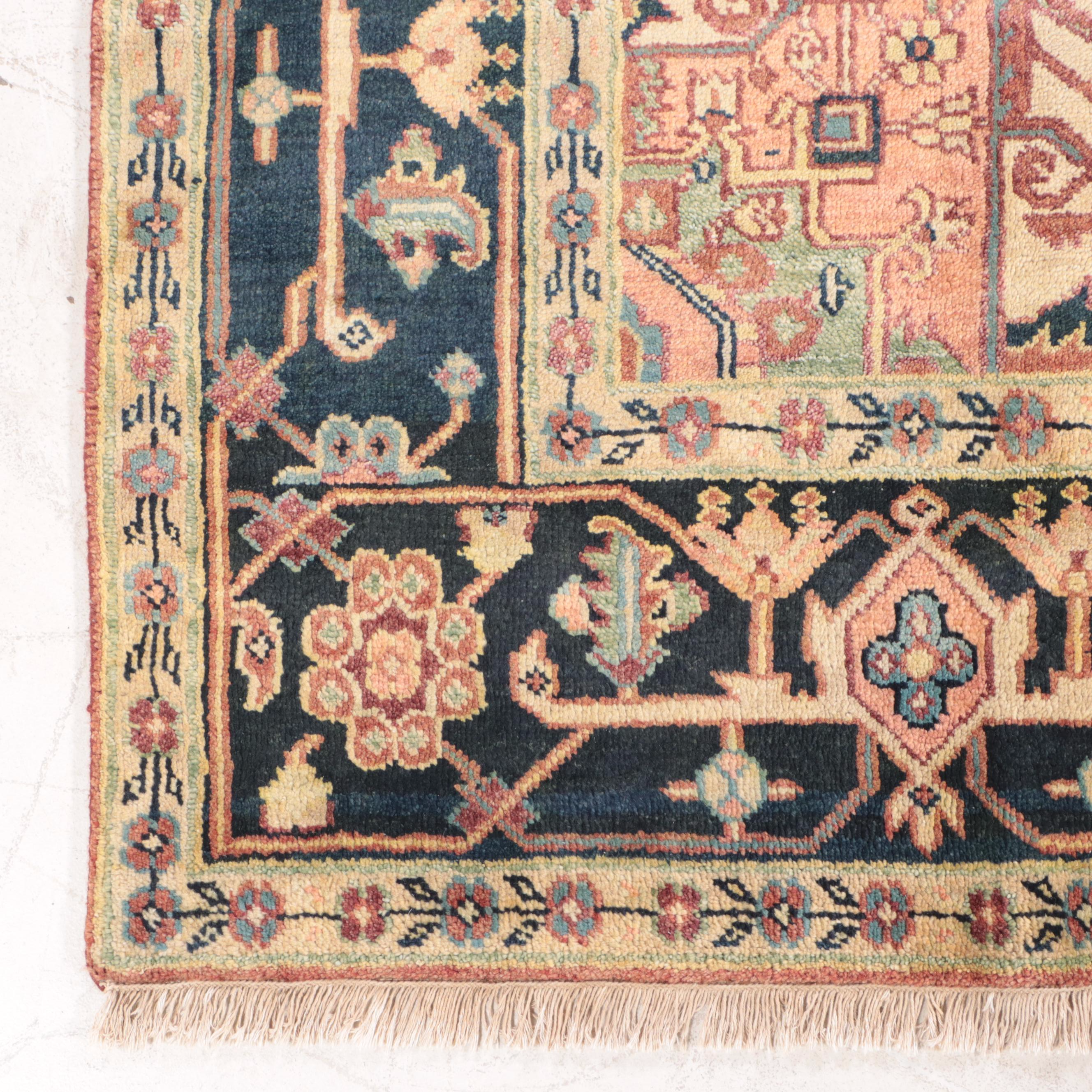 8'1 x 10' Hand-Knotted Indo-Persian Serapi Area Rug