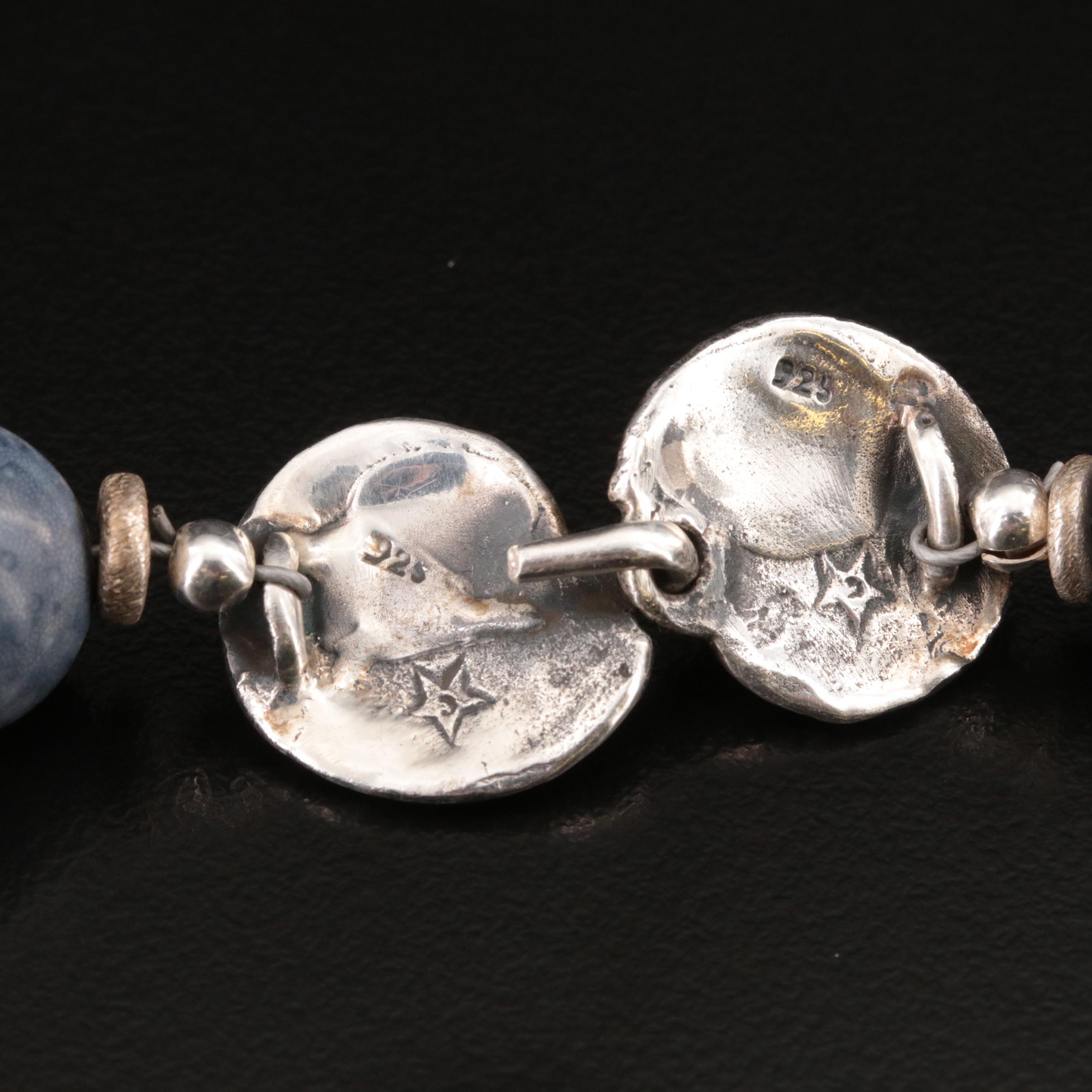 Sterling and Coral Bead Necklace with Nautilus Clasp