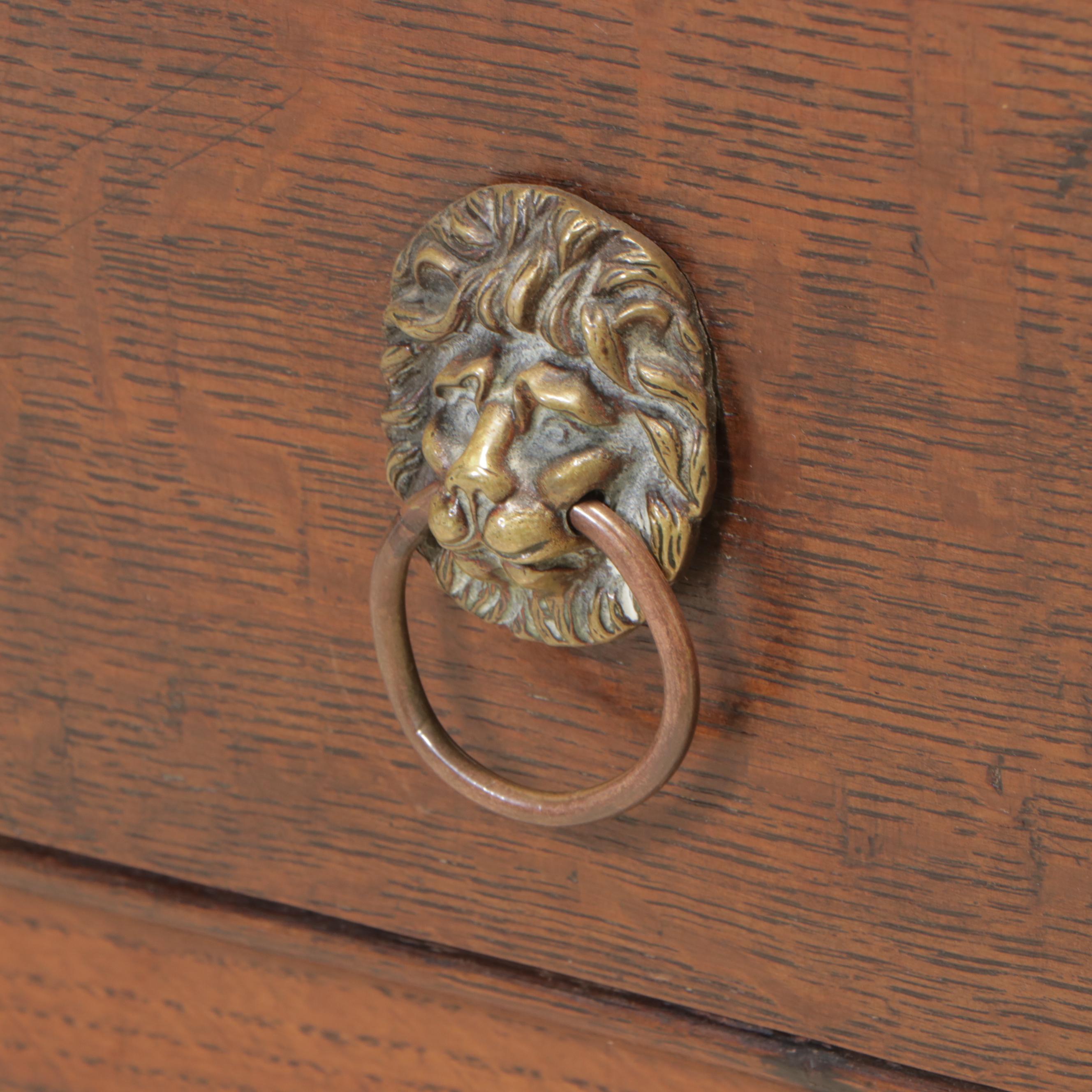Oak Two-Drawer Side Table, 18th Century