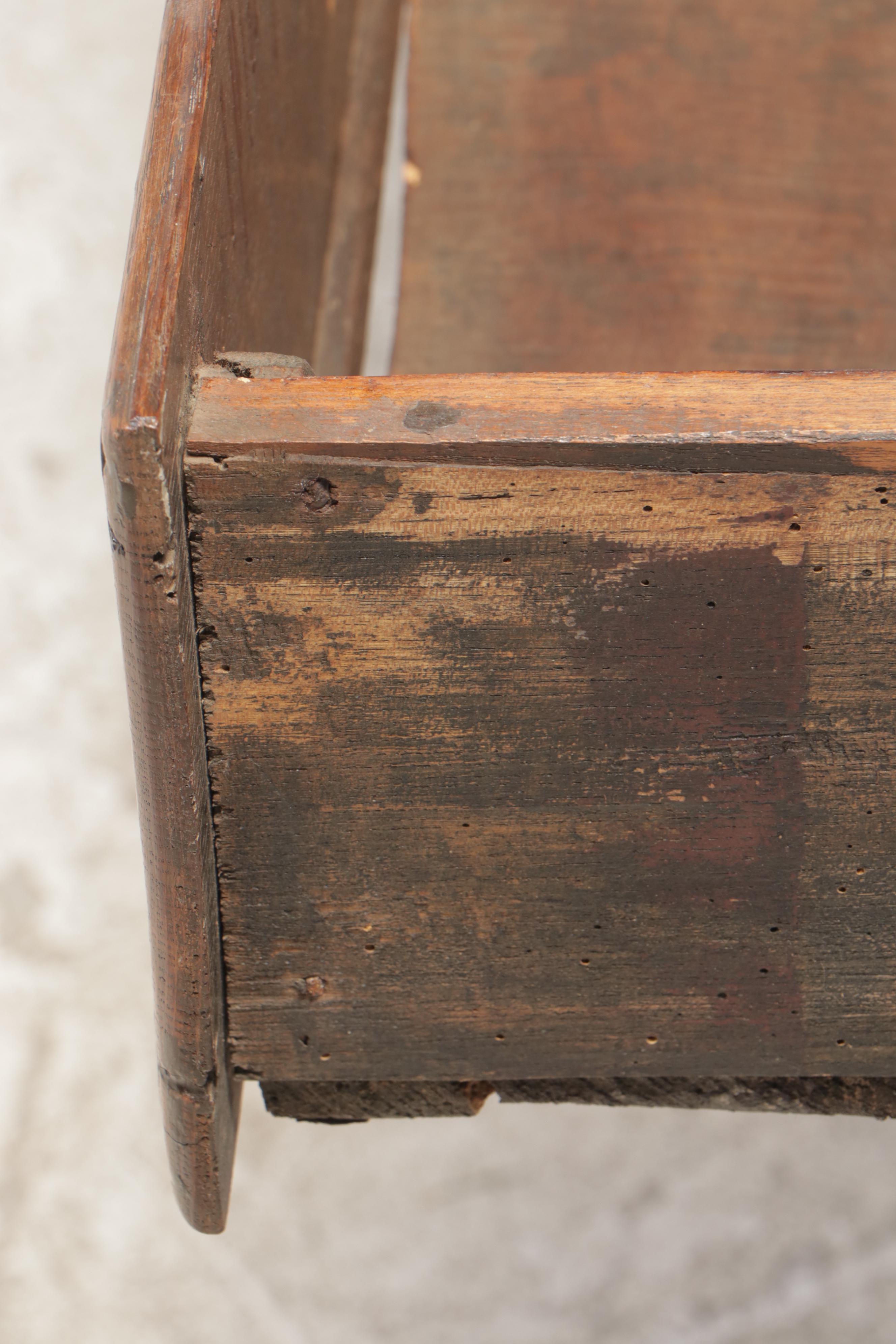 Oak Two-Drawer Side Table, 18th Century