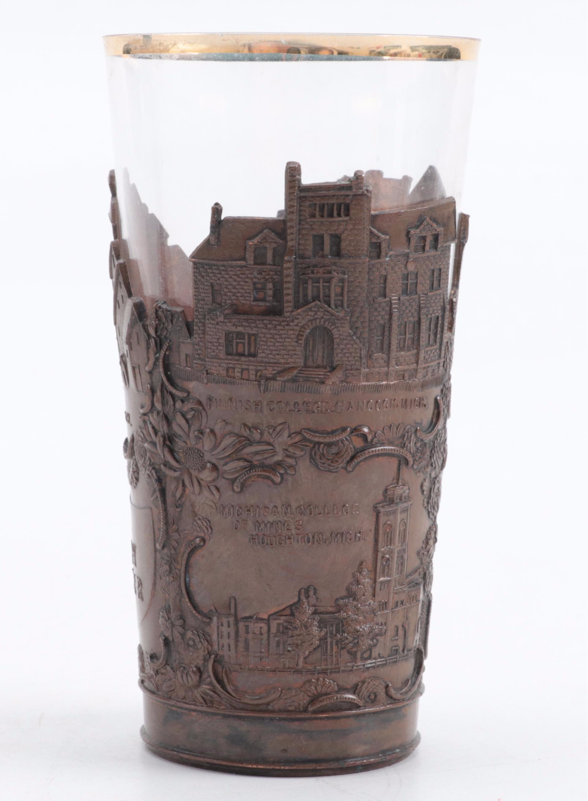 Souvenir Liberty Bell, Adler Planetarium Figurine and Copper Country Cup