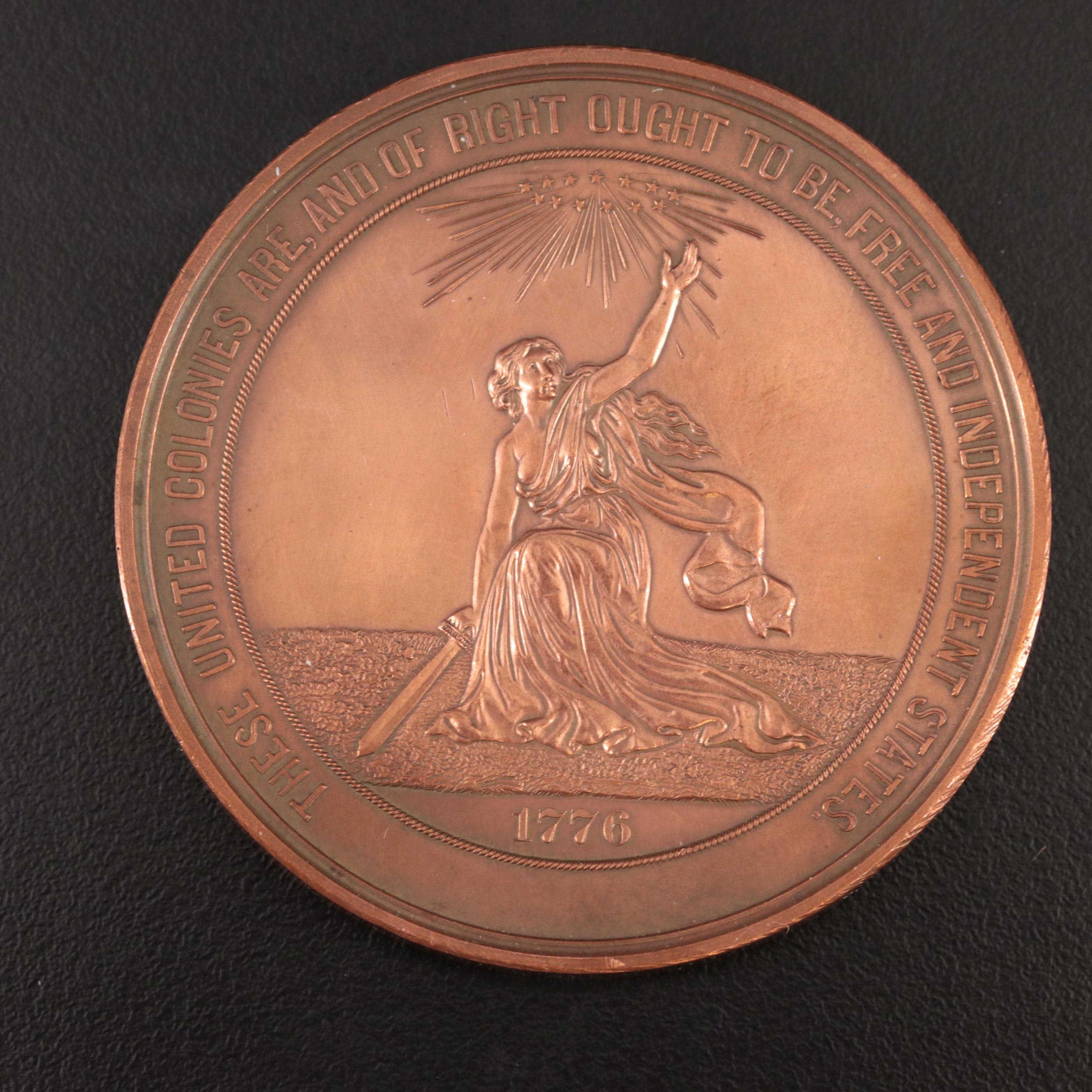 1876 American Independence Centennial Commemorative Bronze Medal