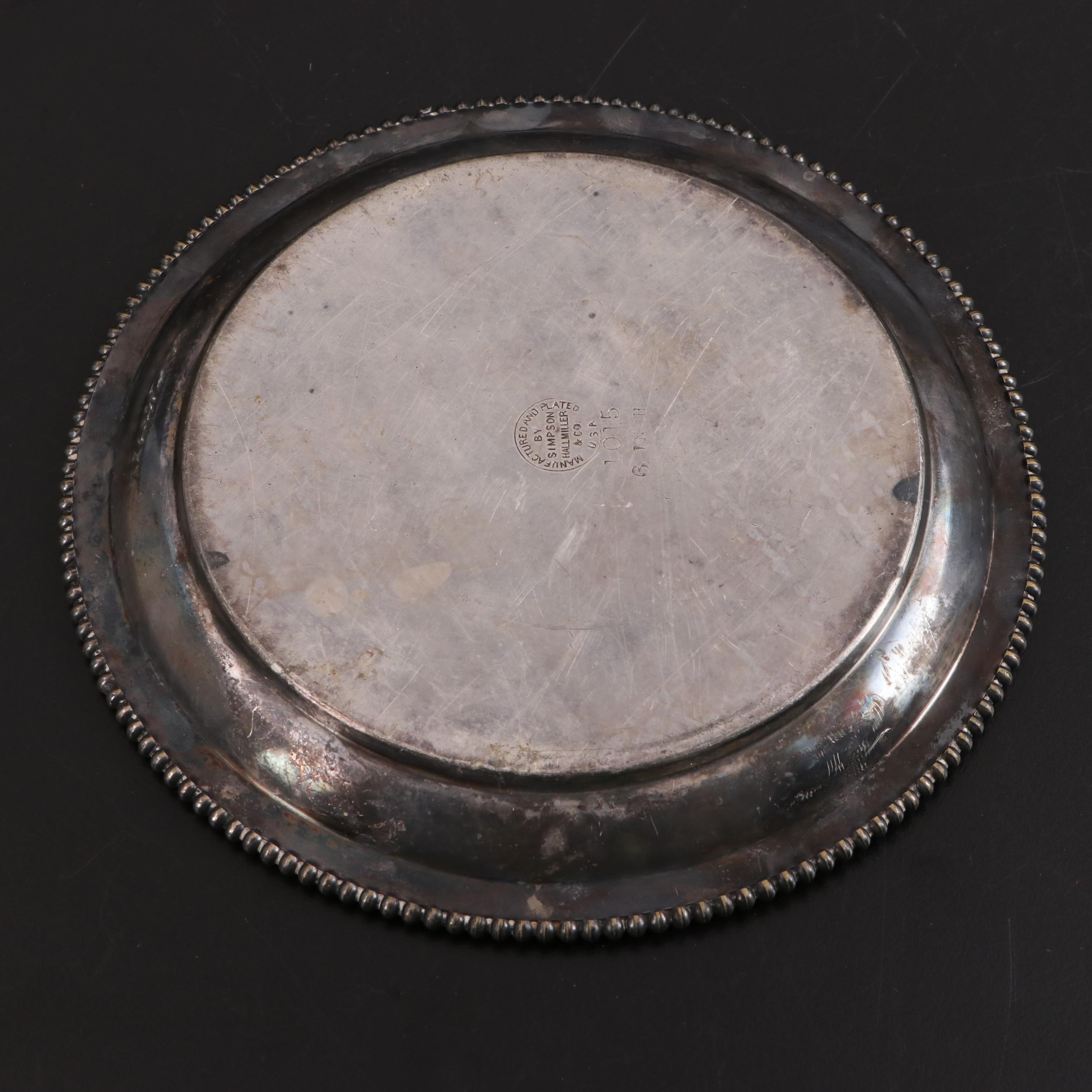 Pairpoint Mfg. Co. Silver Plate Meat Platter with Other Silver Plate Serveware