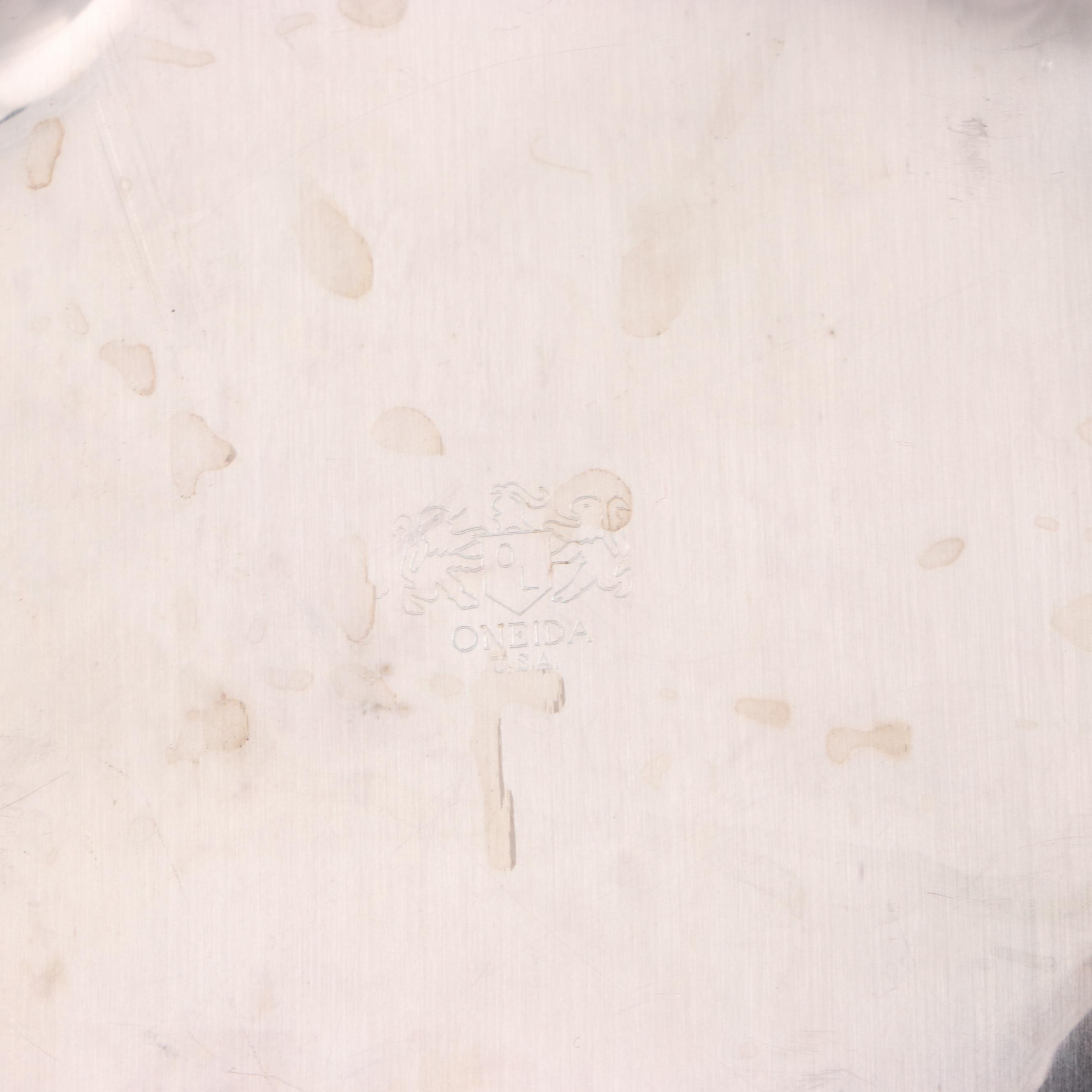 Pairpoint Mfg. Co. Silver Plate Meat Platter with Other Silver Plate Serveware