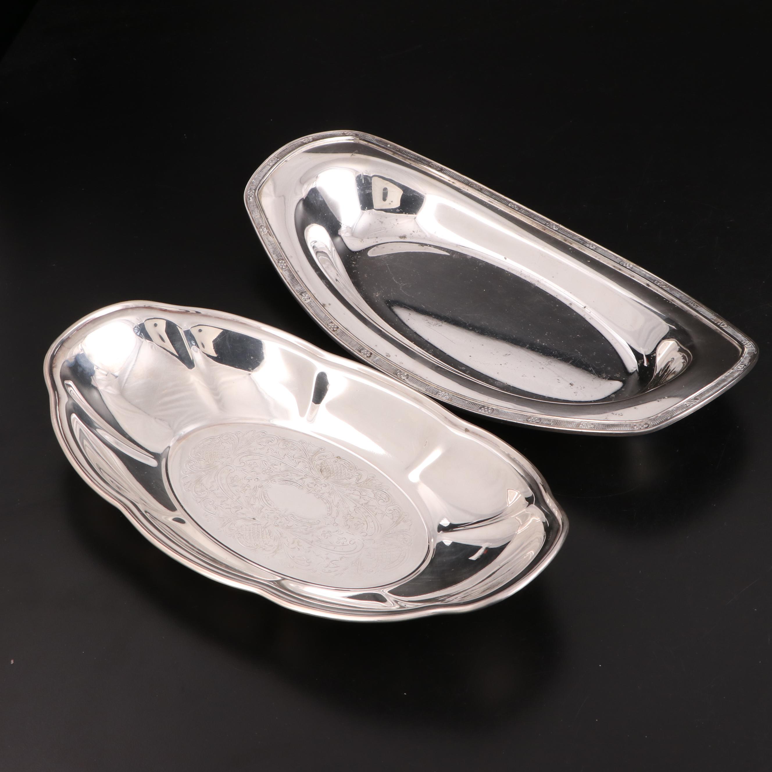 Pairpoint Mfg. Co. Silver Plate Meat Platter with Other Silver Plate Serveware