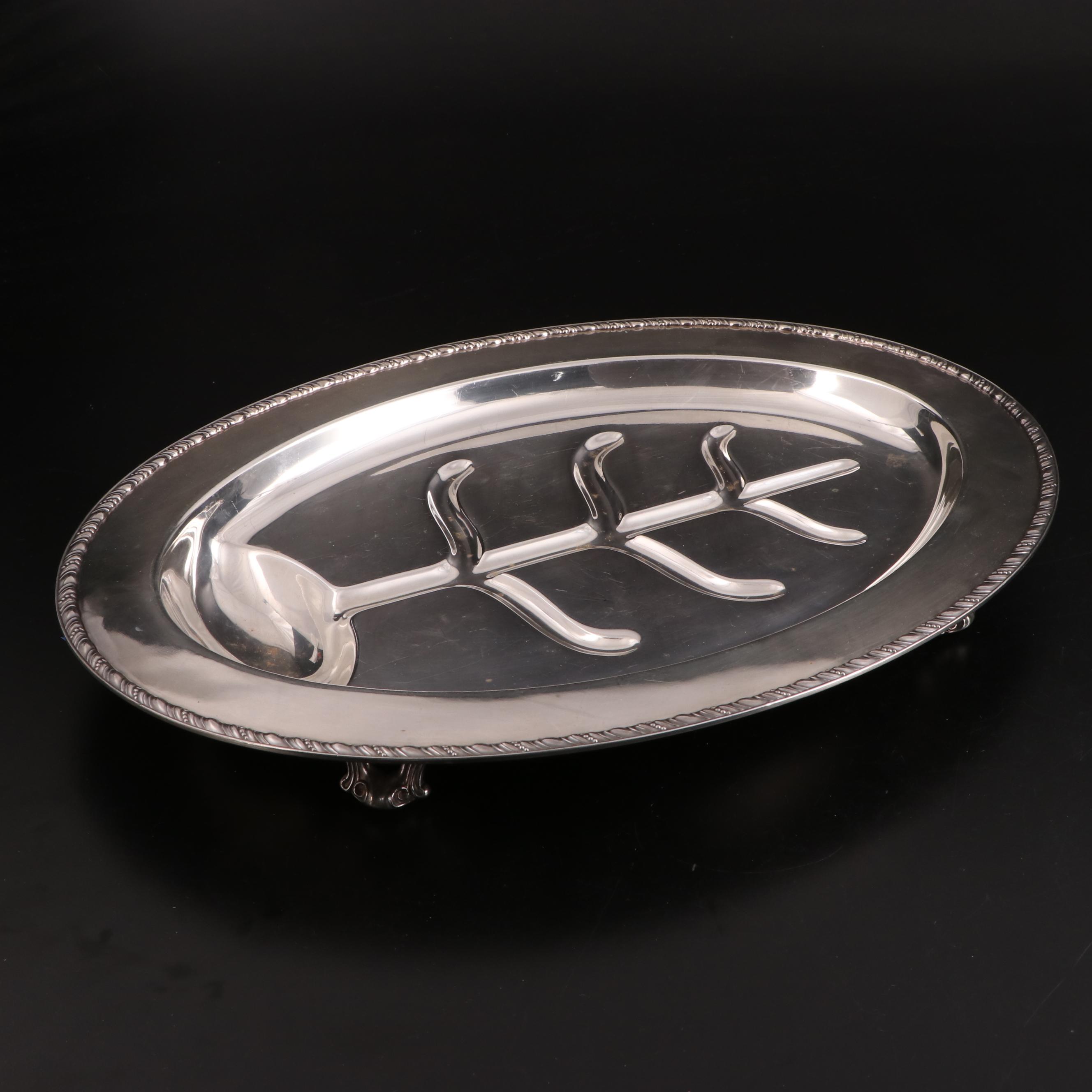 Pairpoint Mfg. Co. Silver Plate Meat Platter with Other Silver Plate Serveware