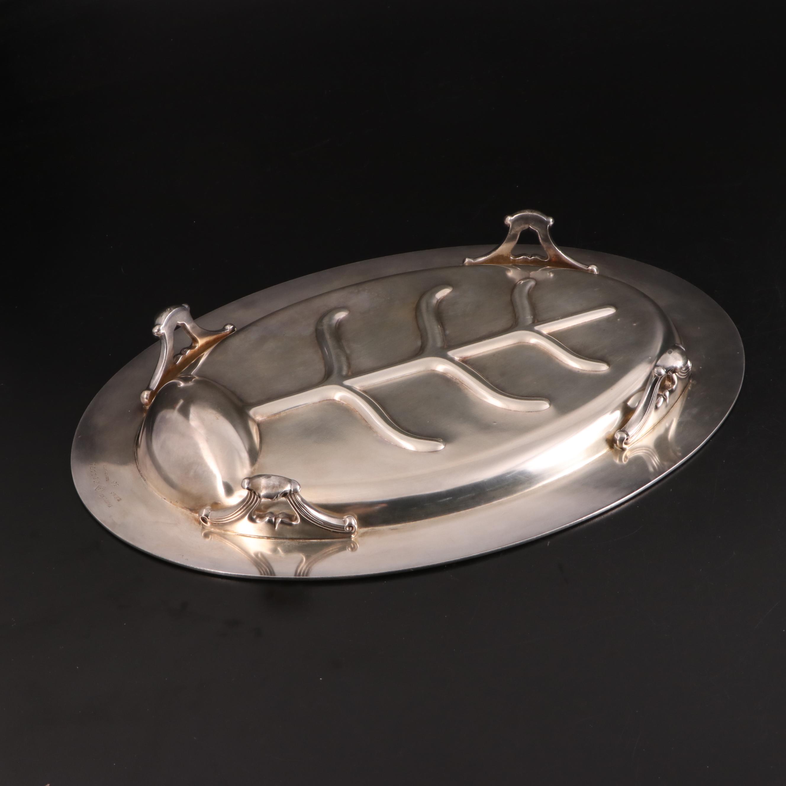 Pairpoint Mfg. Co. Silver Plate Meat Platter with Other Silver Plate Serveware