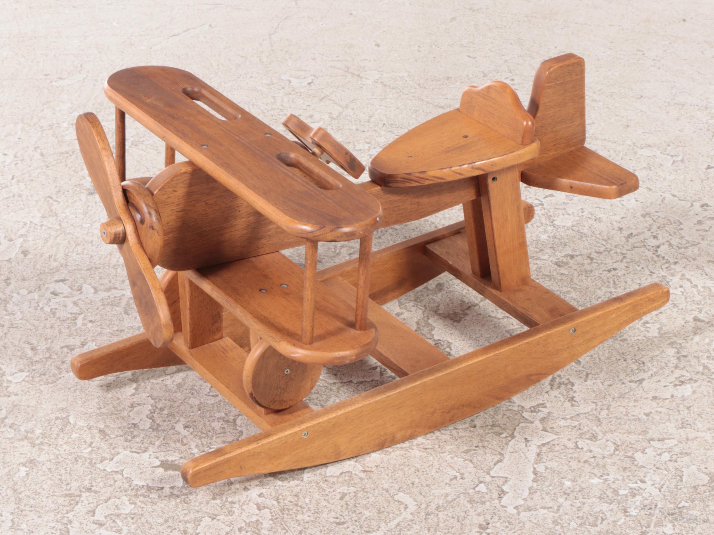 Hardwood Child's Airplane Rocker