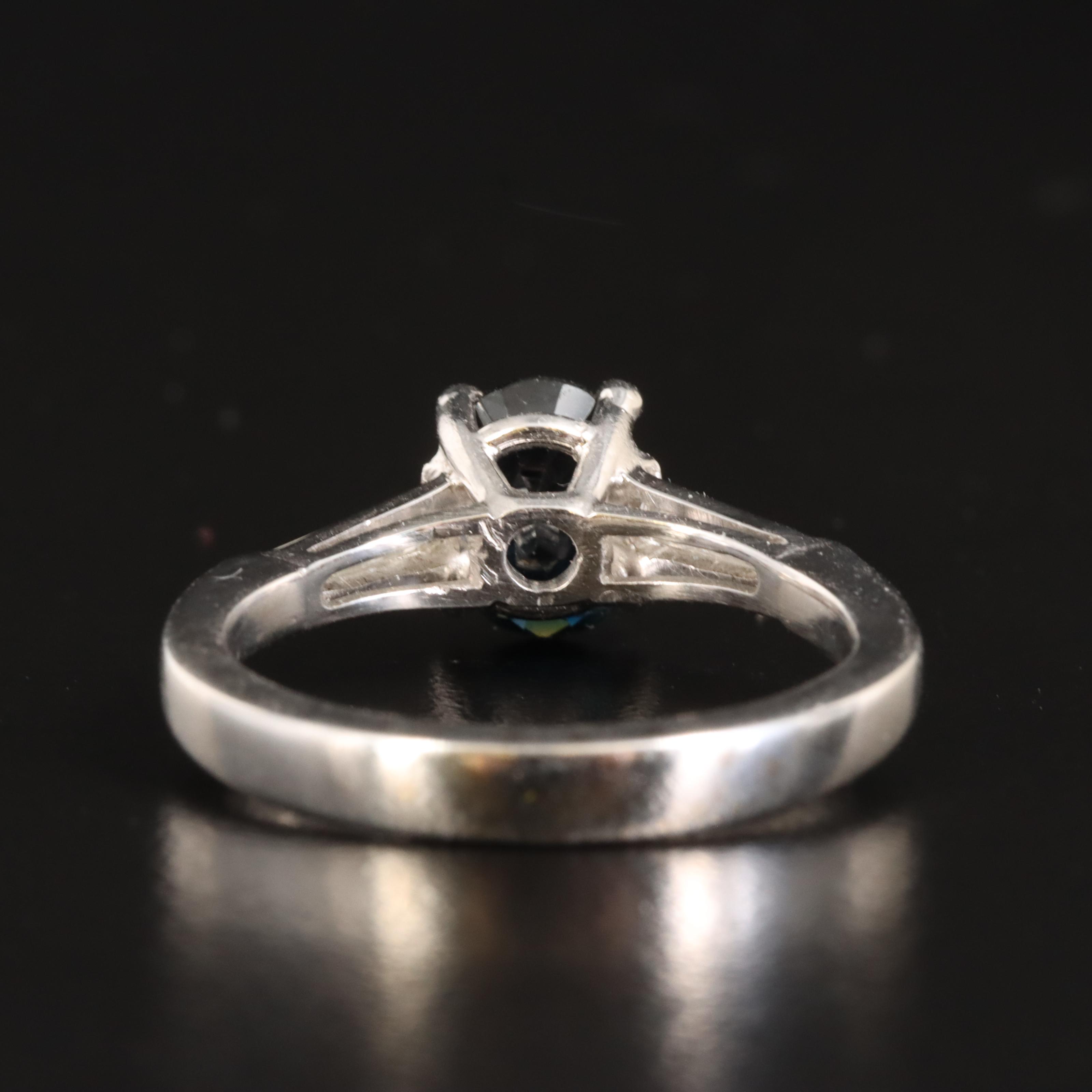 Platinum and 18K Sapphire and Diamond Ring