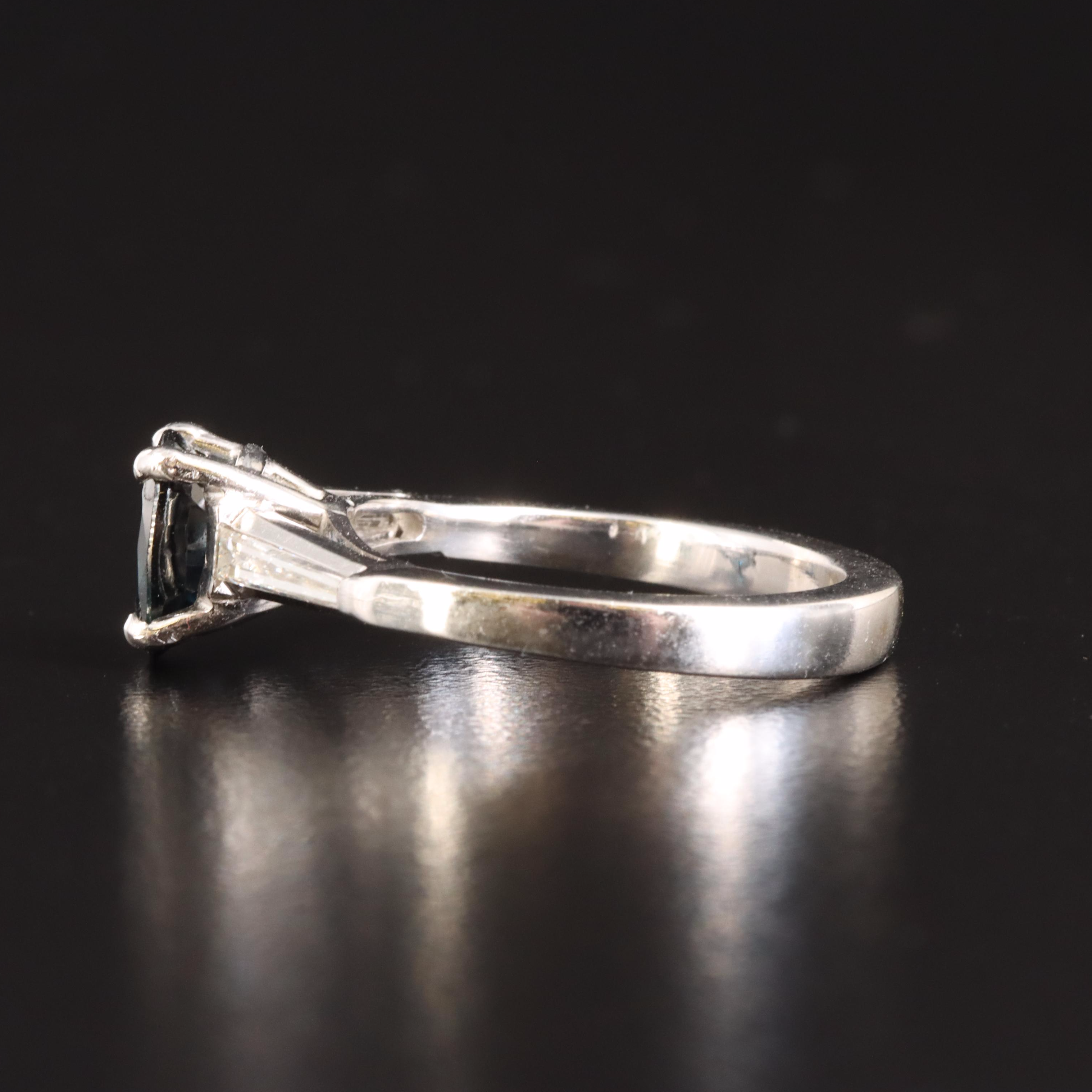 Platinum and 18K Sapphire and Diamond Ring