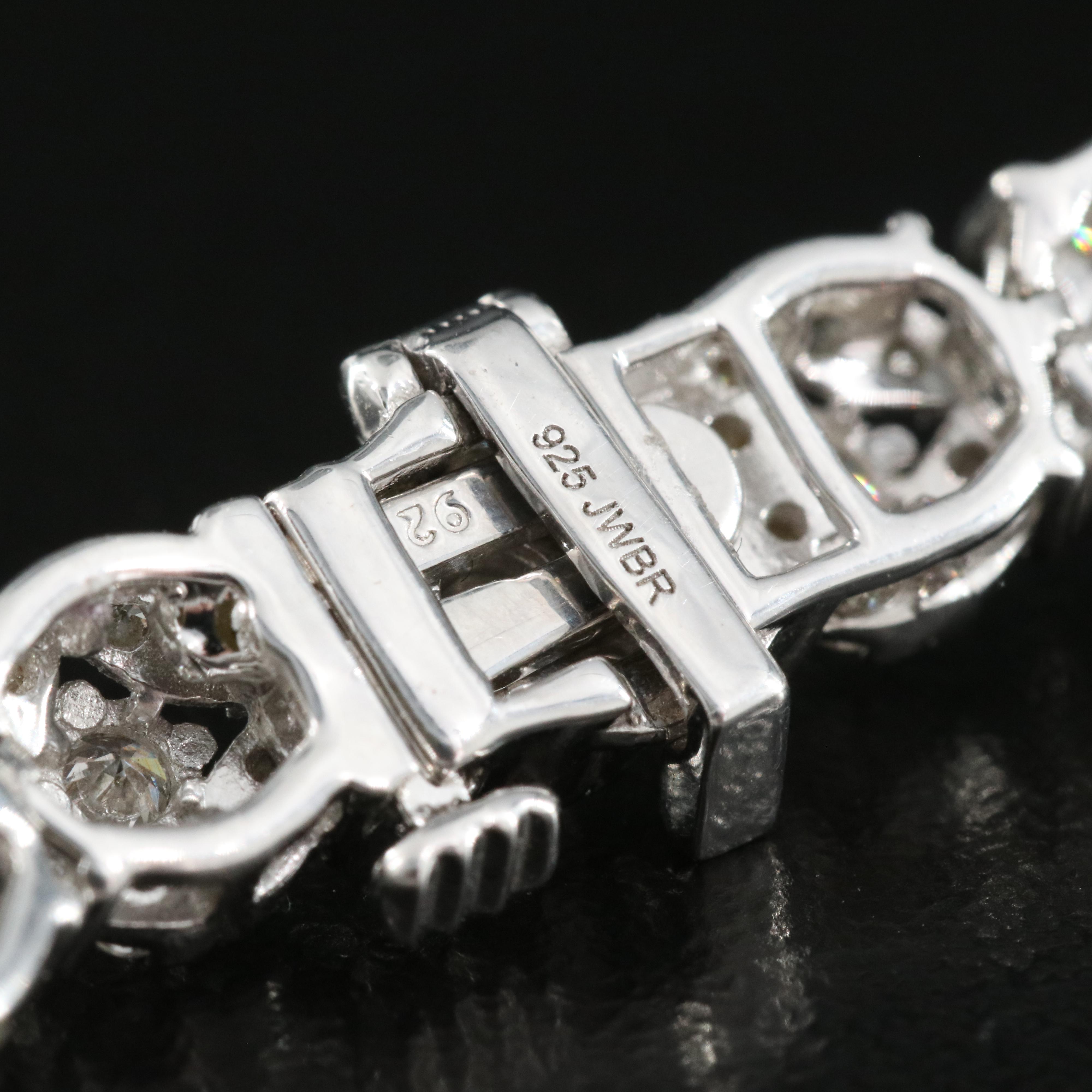 Sterling 5.05 CTW Diamond Cluster Bracelet