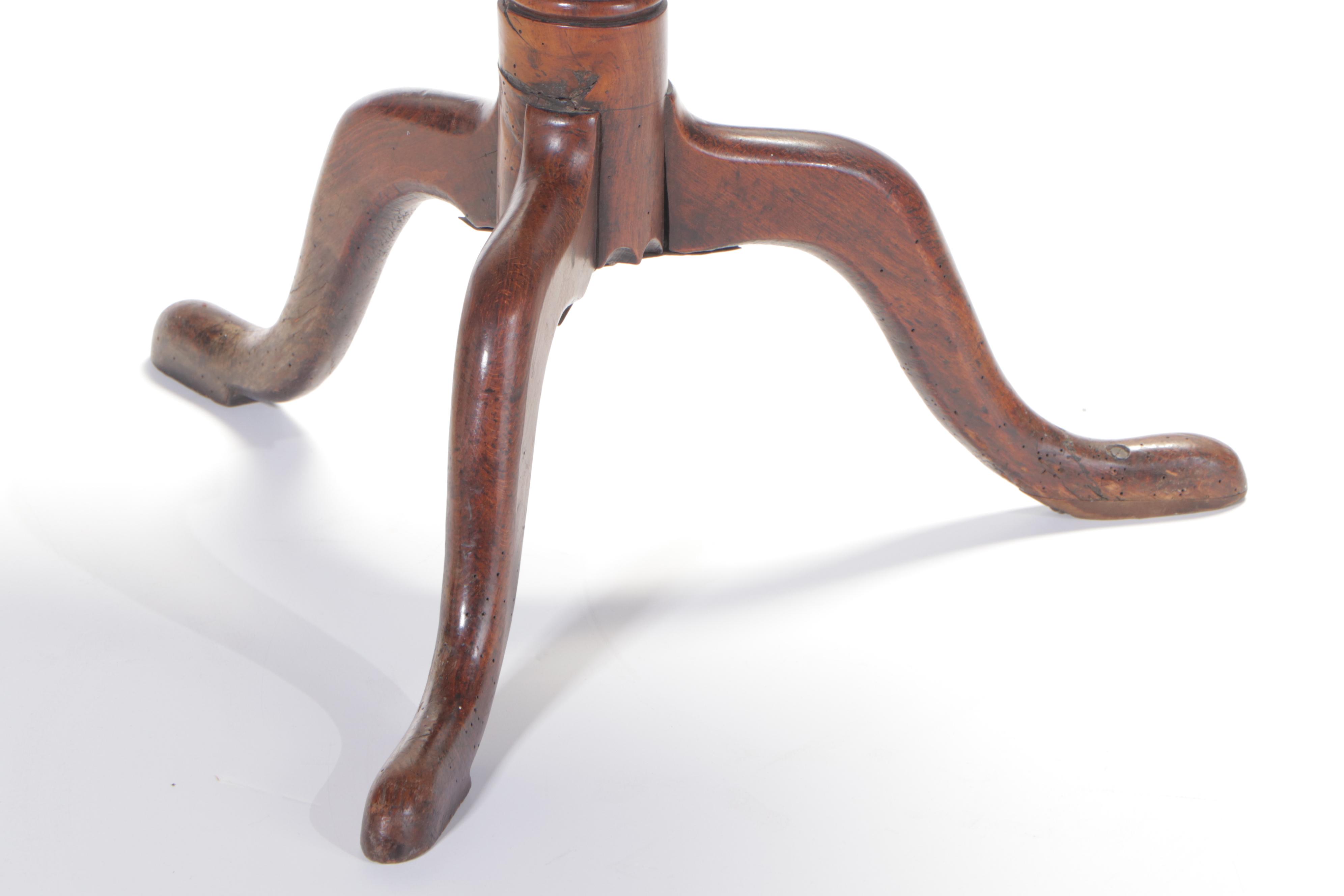 George III Oak and Beech Tilt-Top Tripod Table, Late 18th Century