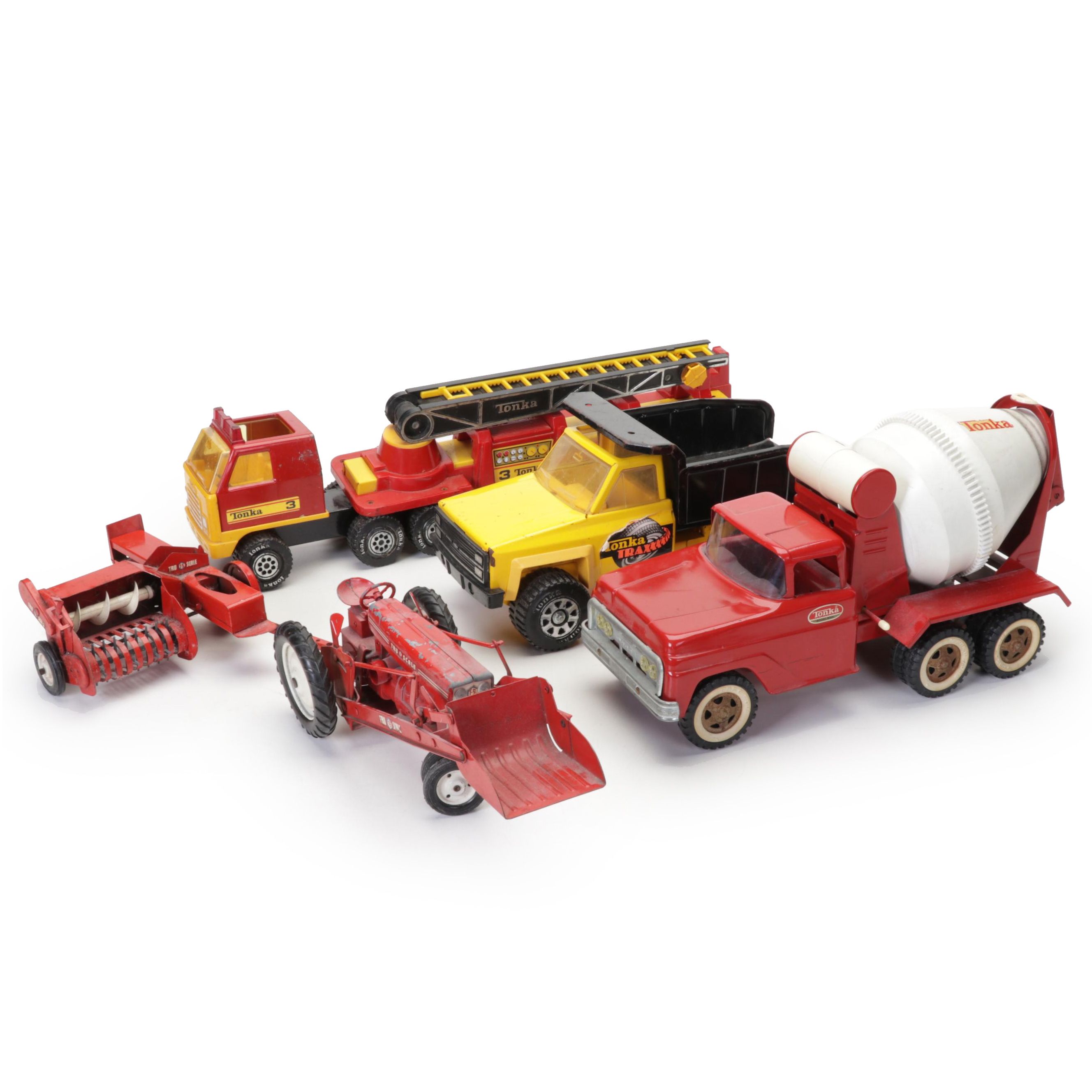 Tonka Toys Diecast Trucks and Attachments, Late 20th Century