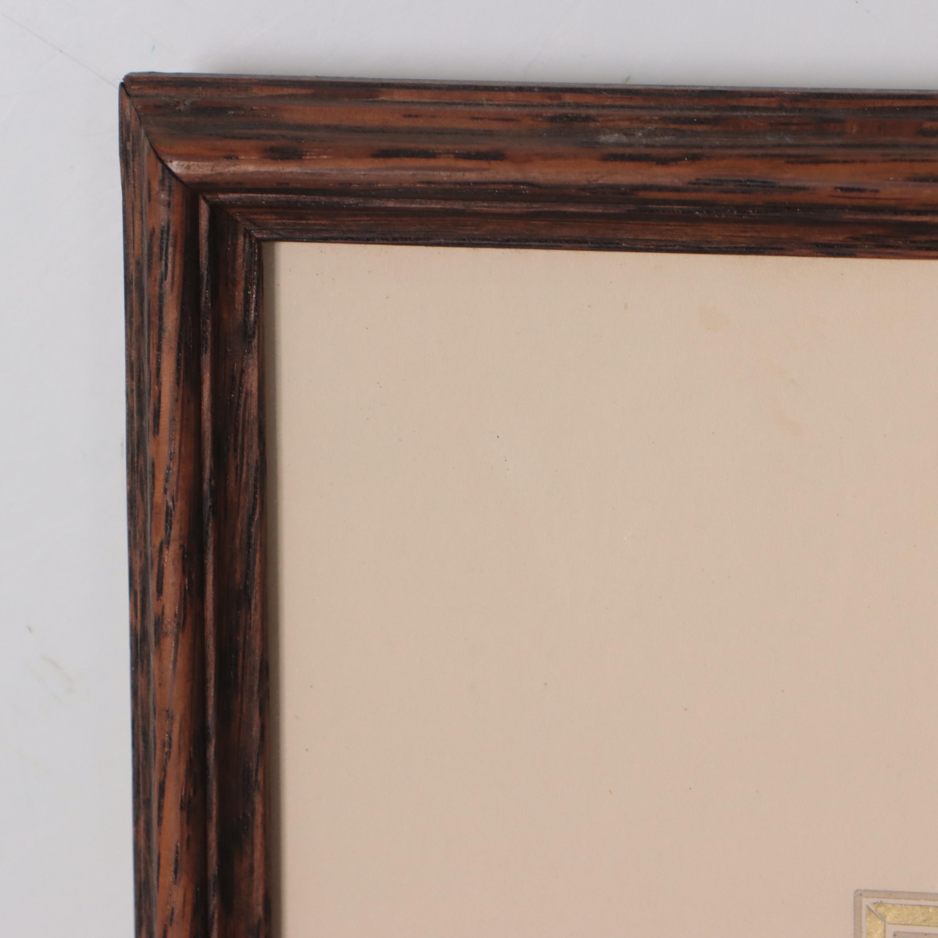 James Skene Ink Wash Illustration "Barony Kirk, Glasgow"