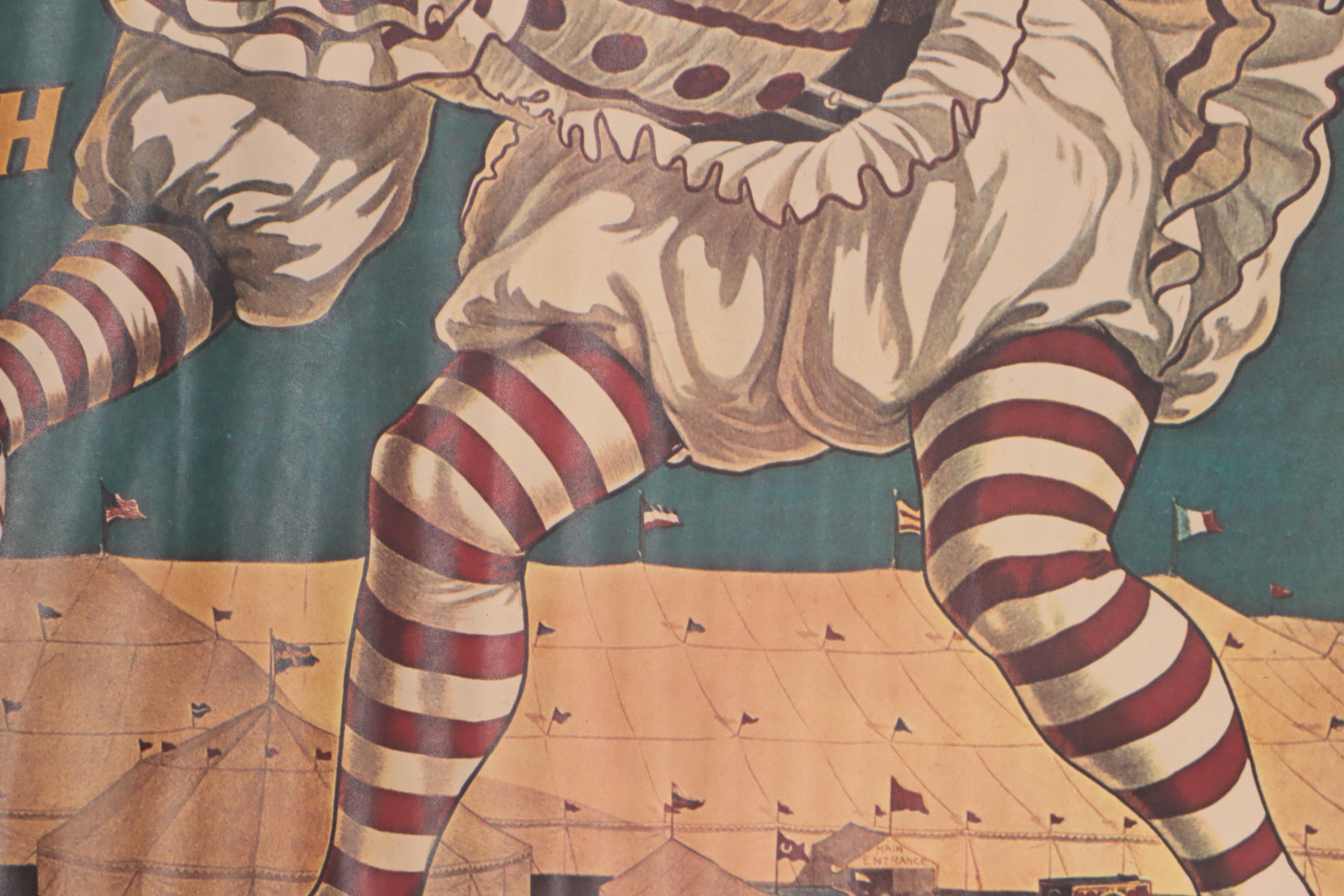 Offset Lithograph Reproduction Poster "Barnum and Bailey Greatest Show on Earth"