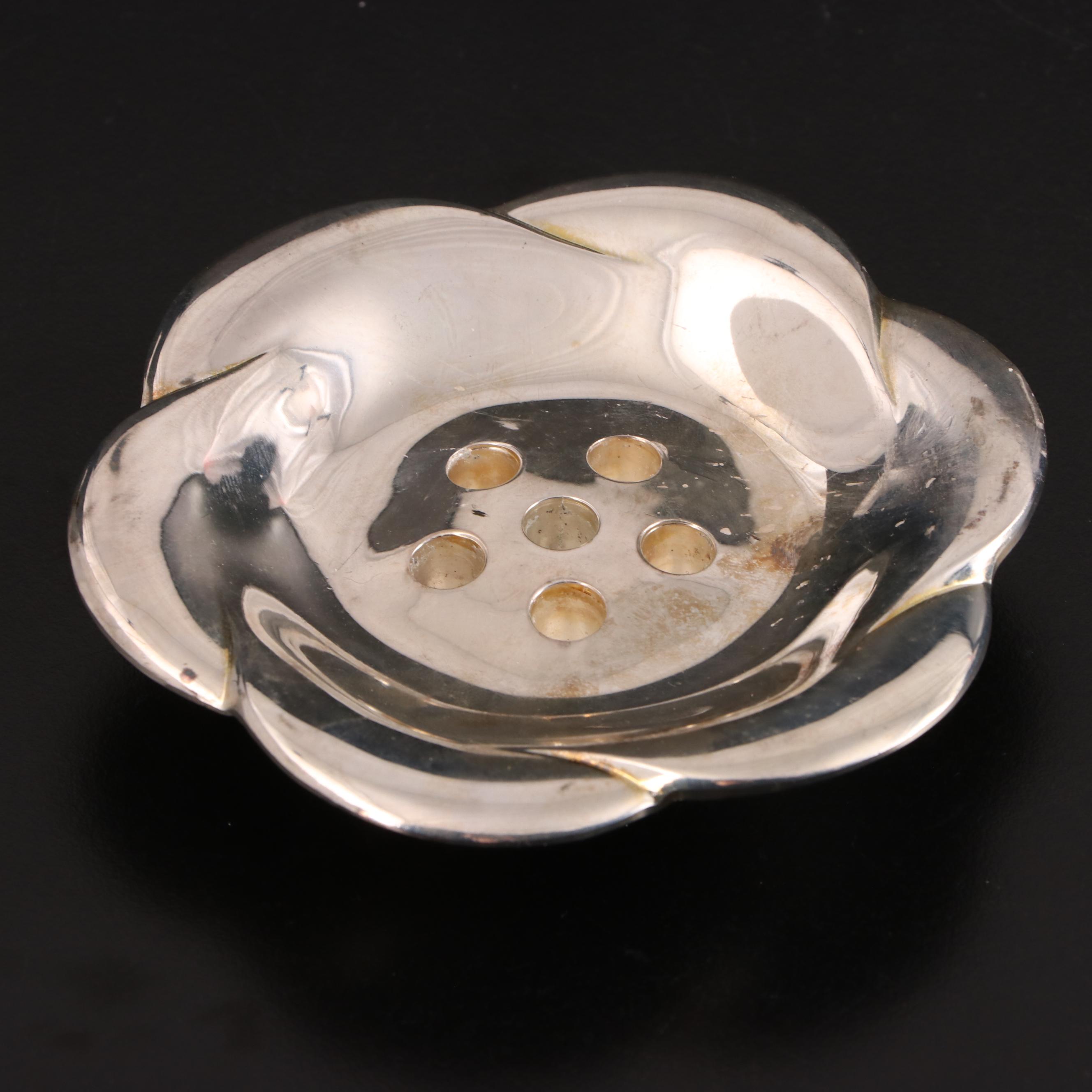 Dansk Silver Plate Six Light Taper Candle Holders