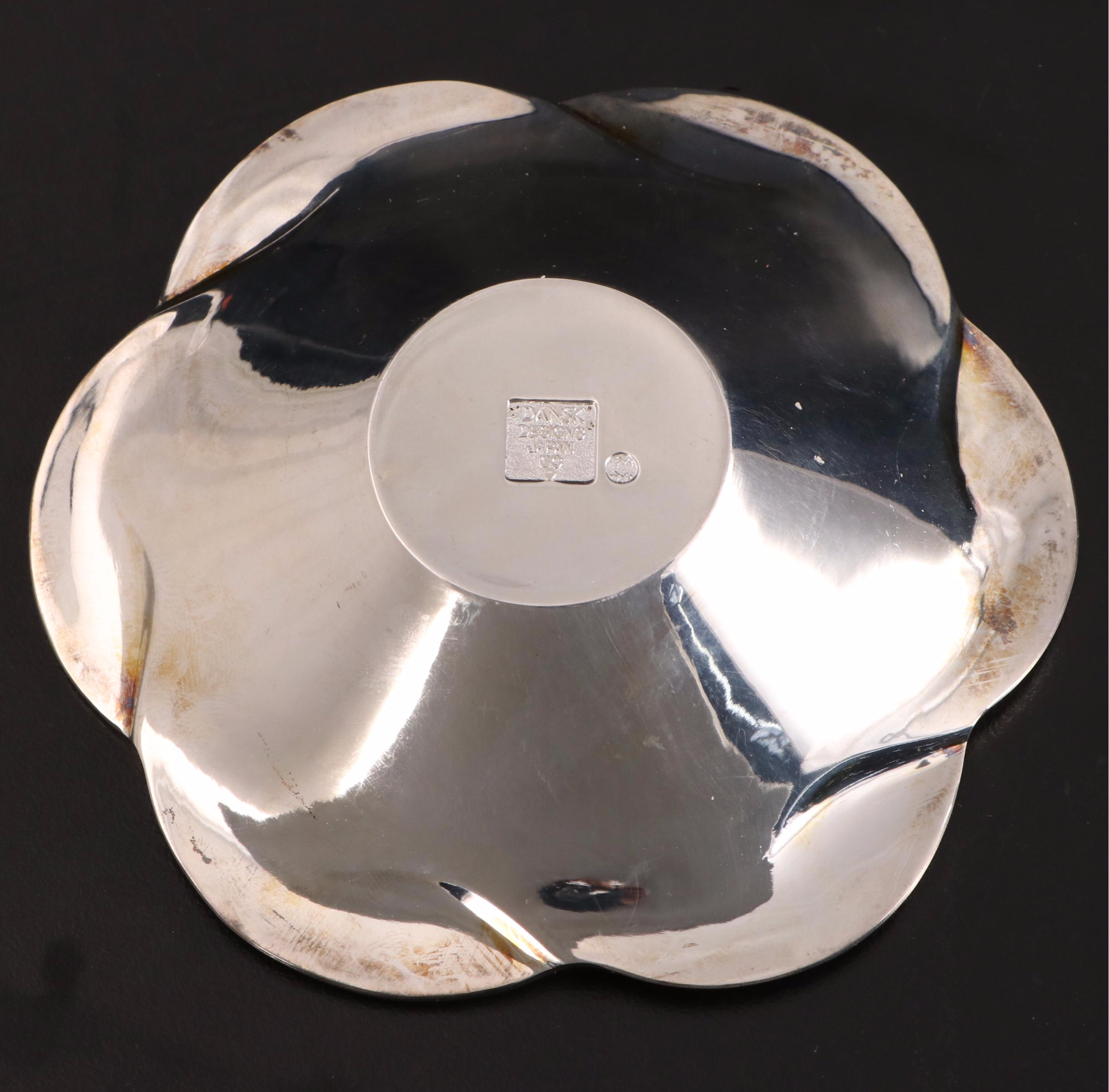 Dansk Silver Plate Six Light Taper Candle Holders