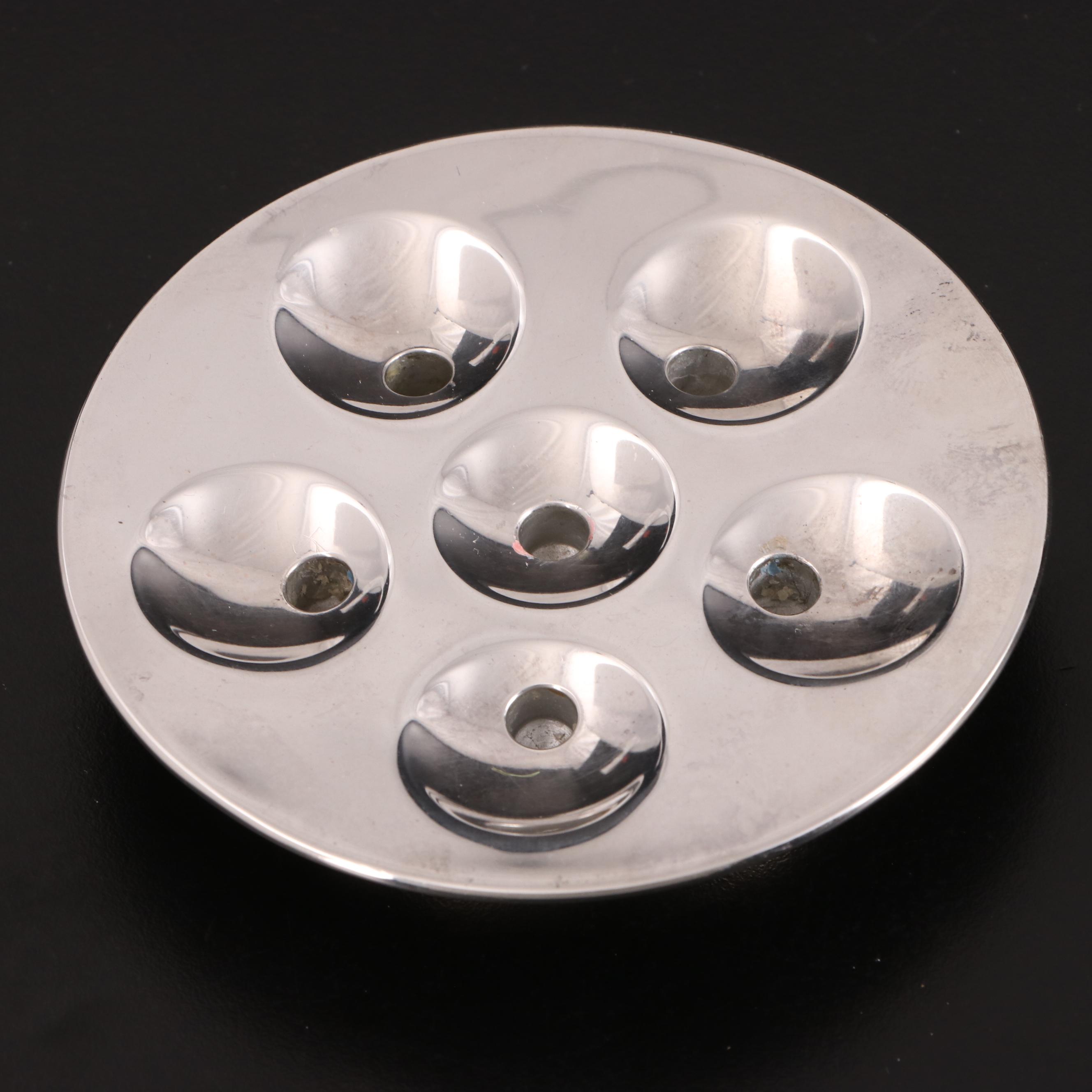 Dansk Silver Plate Six Light Taper Candle Holders