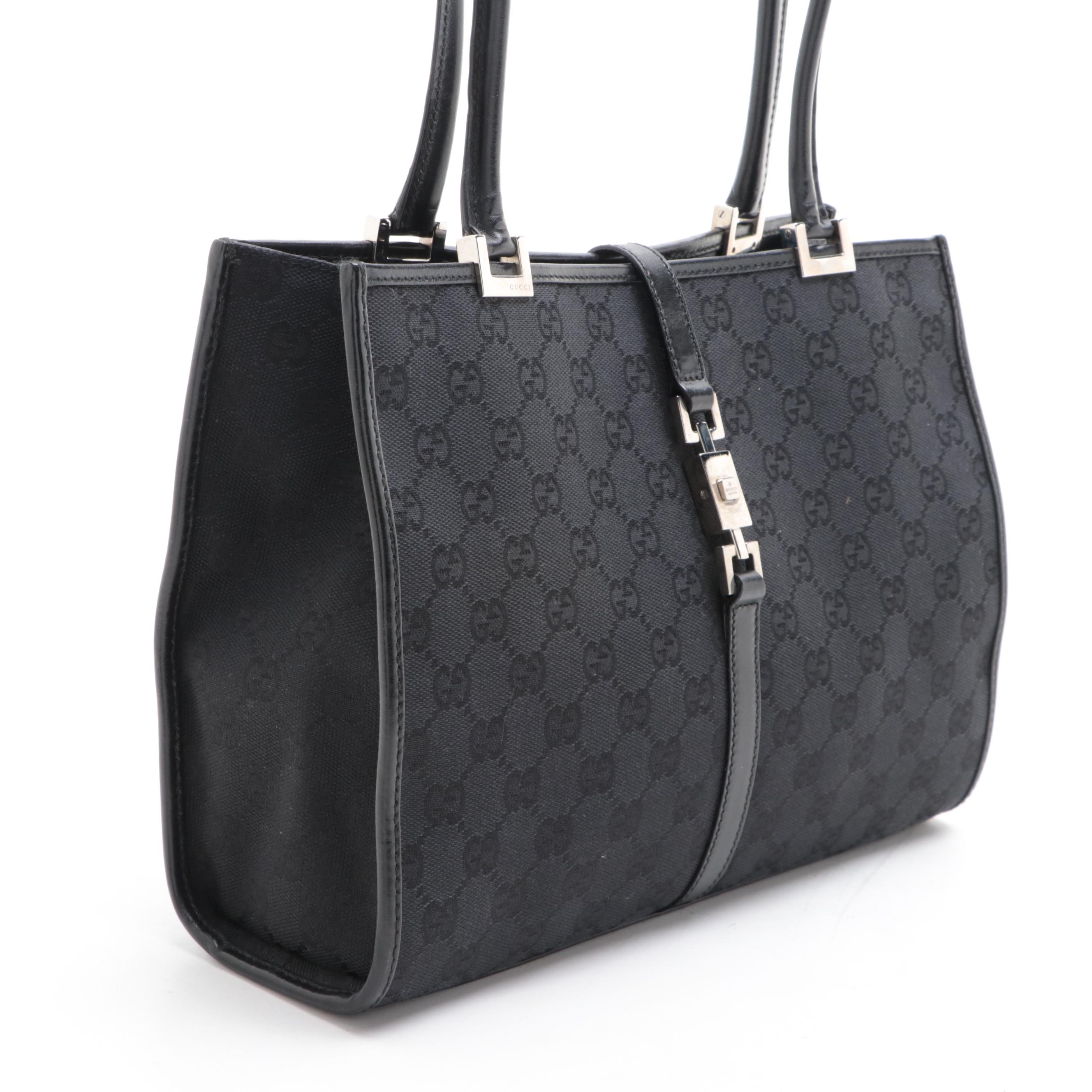 Gucci GG Canvas and Leather Tote