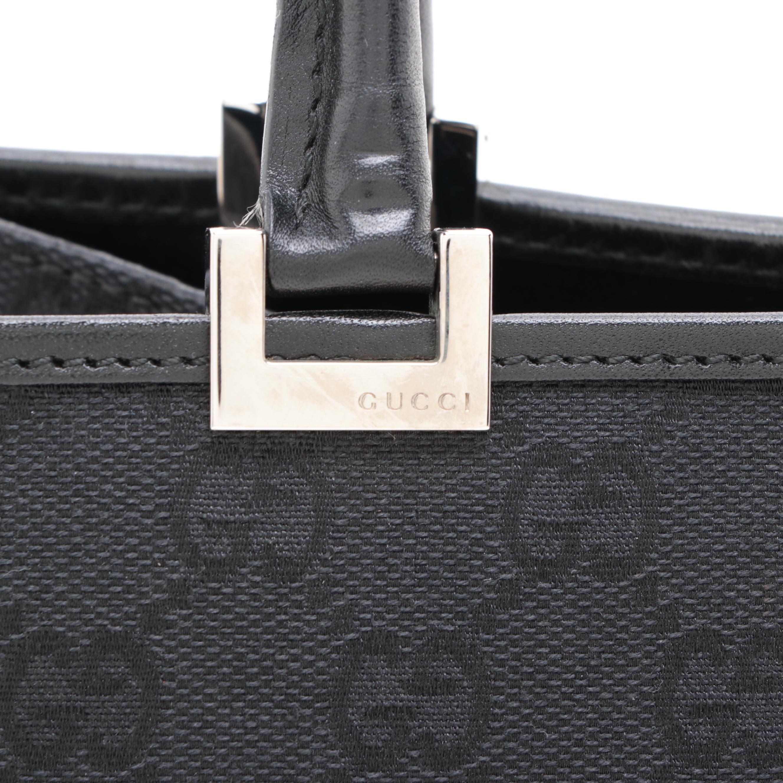 Gucci GG Canvas and Leather Tote