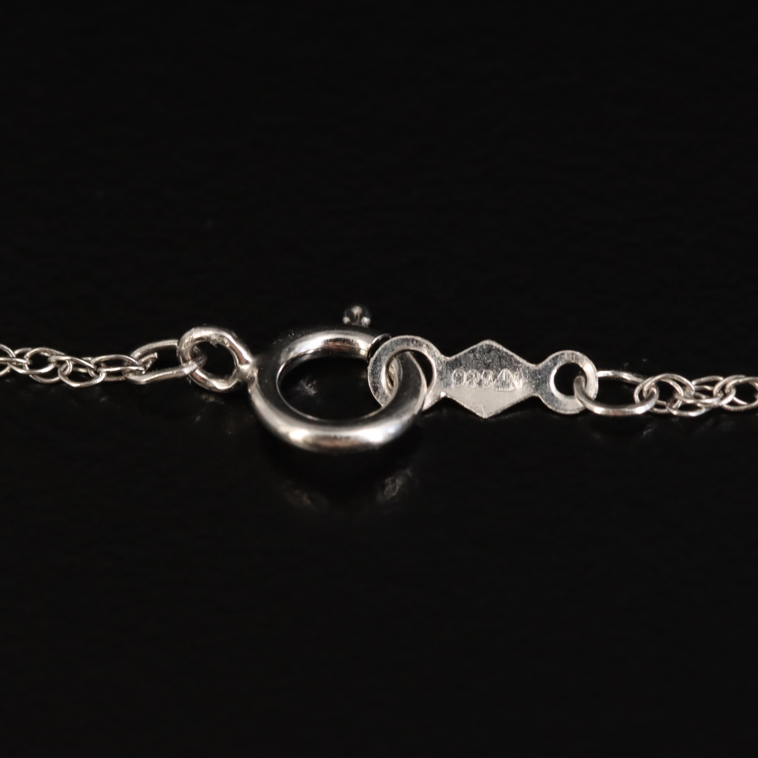 Sterling Diamond Pendant Necklace