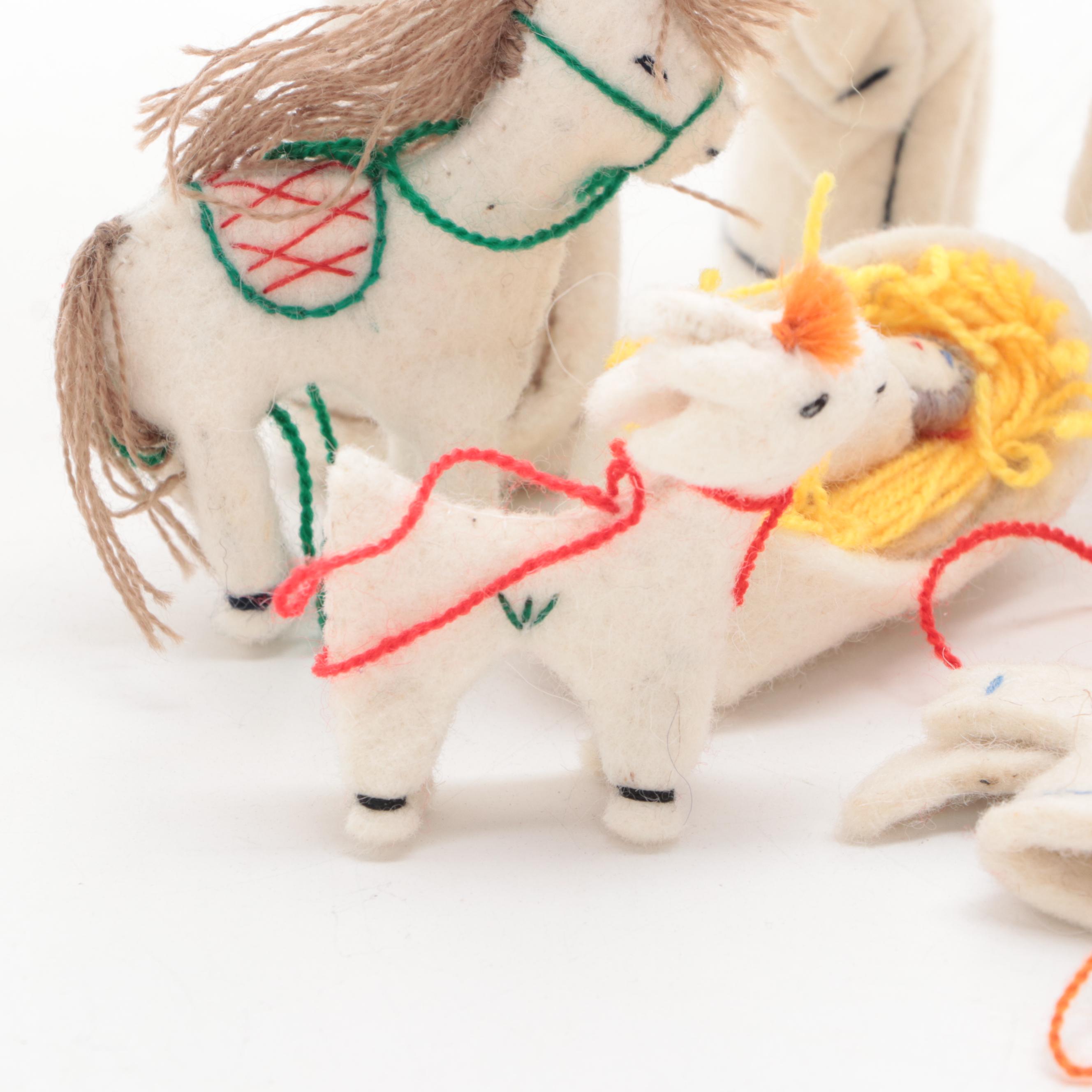 Felted Wool Nativity Figurines and Ornaments
