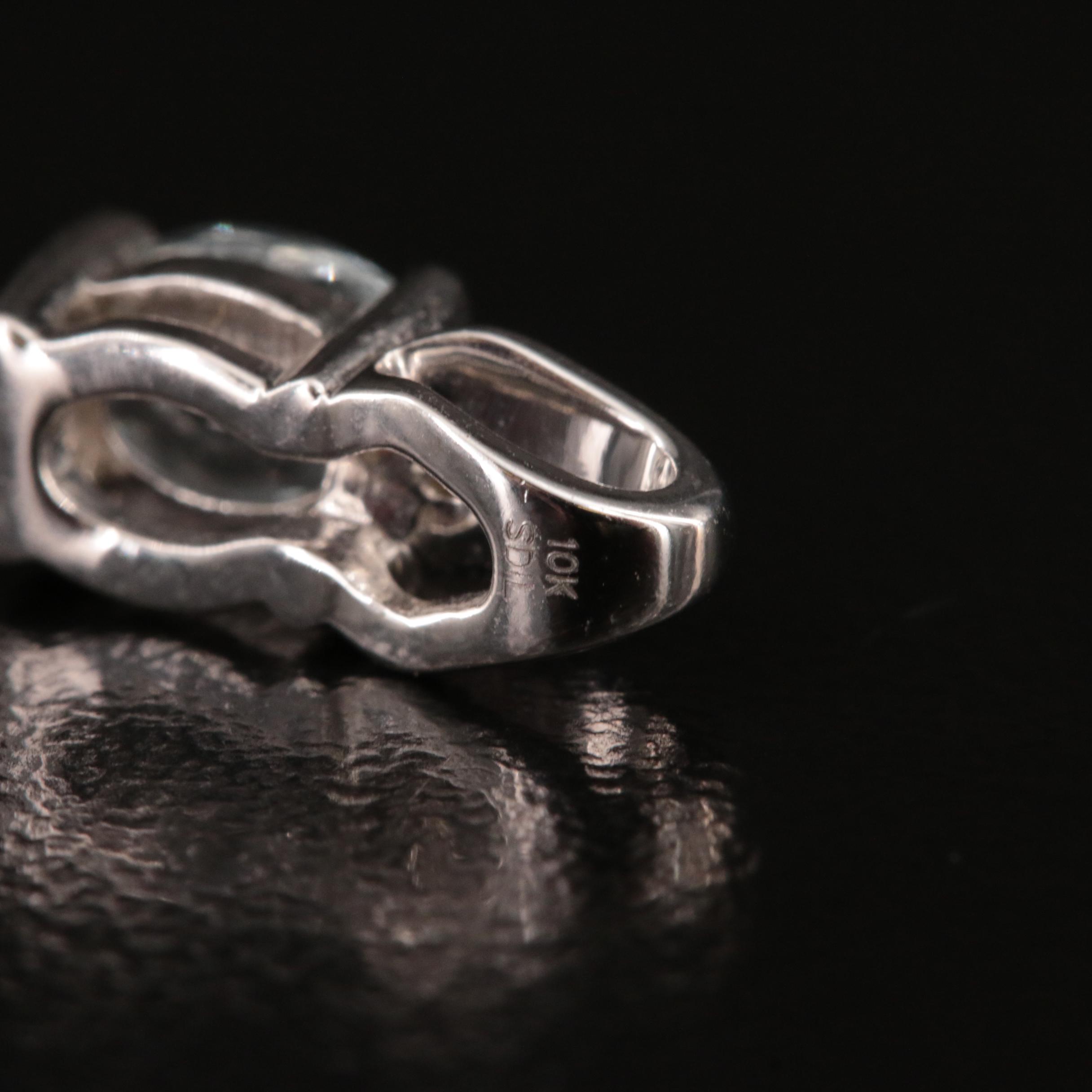 10K Aquamarine and Diamond Pendant