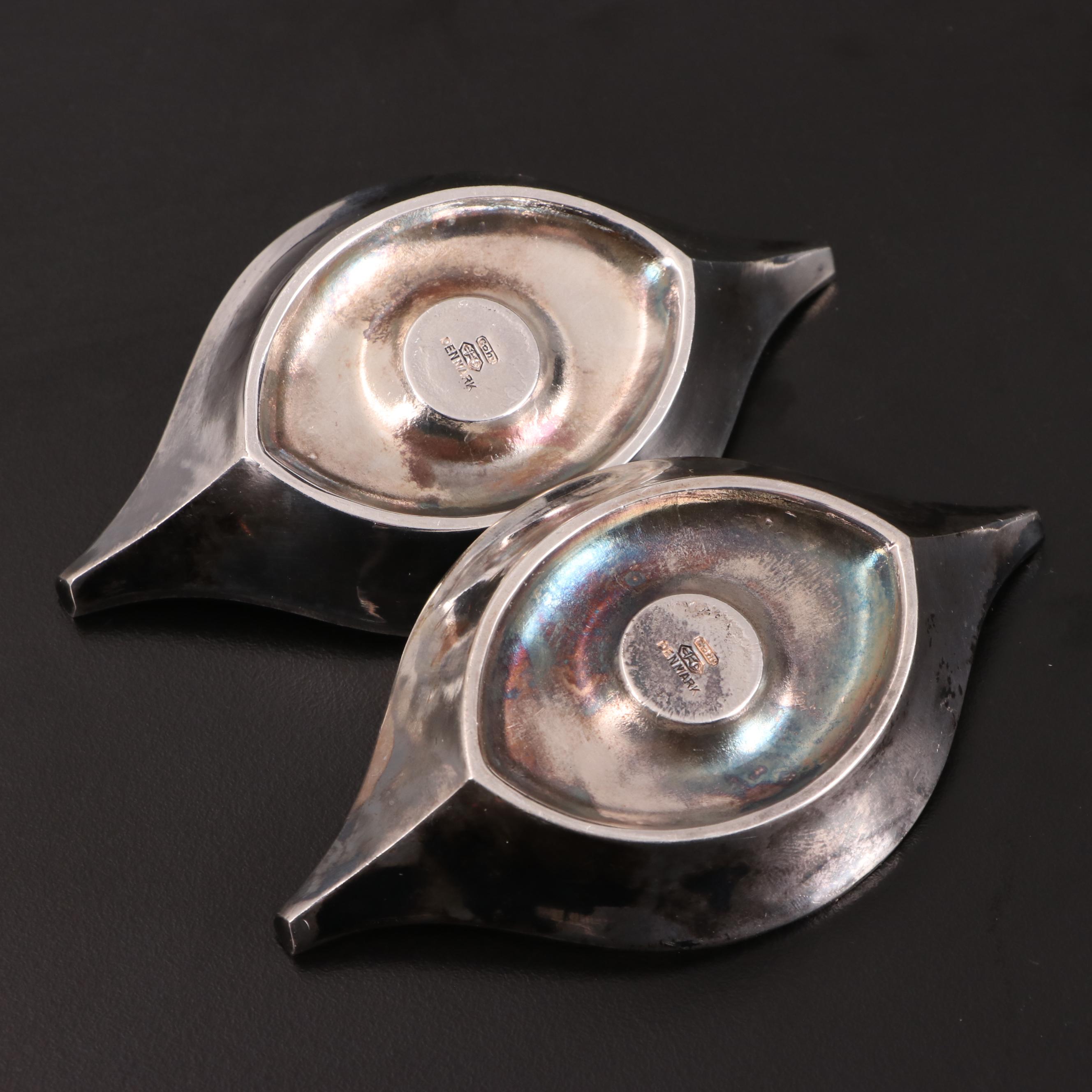 Dansk, E. J. Designs and Cohn Silver Plate Candle Holders and Taper Candles