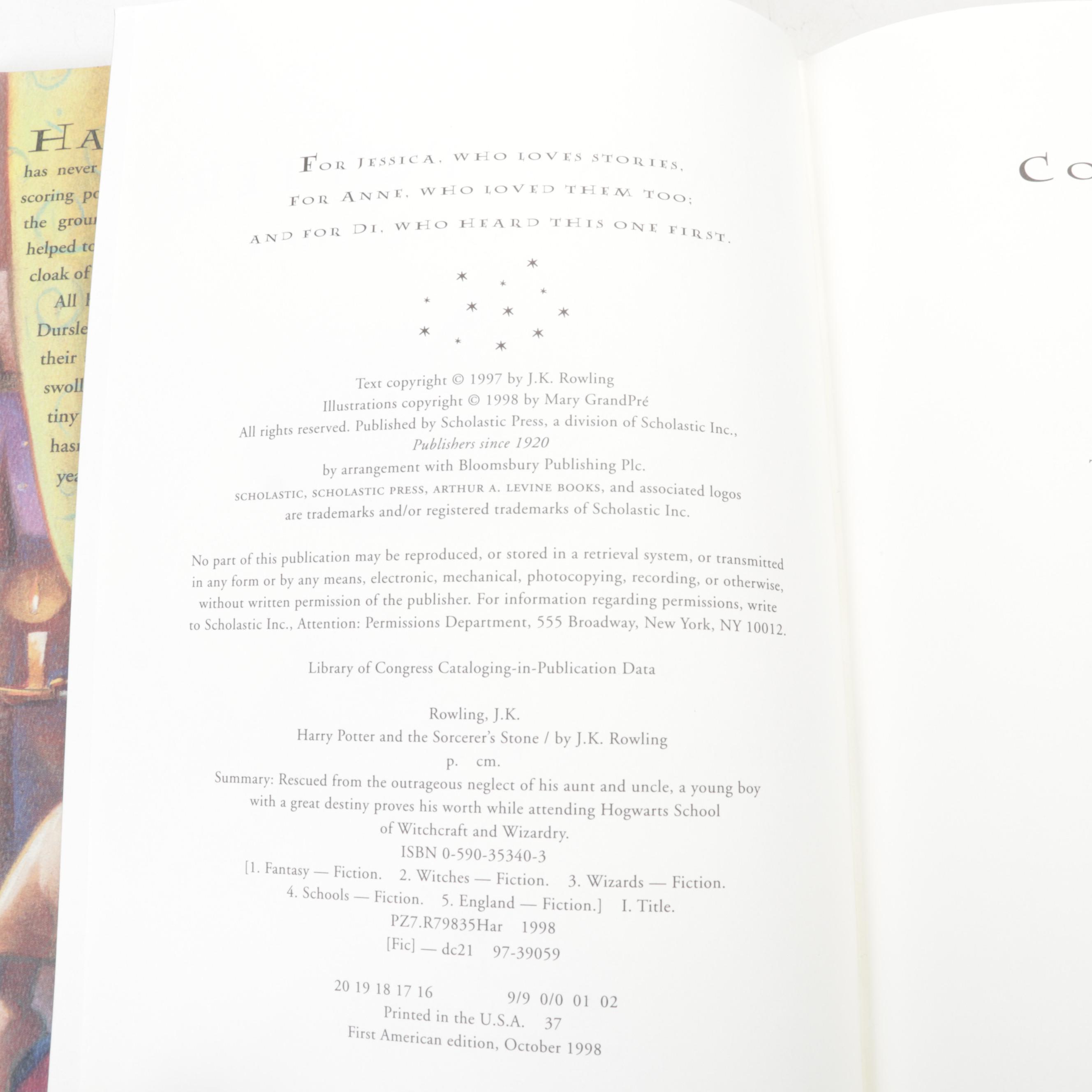 First American Edition "Harry Potter" Complete Set by J. K. Rowling