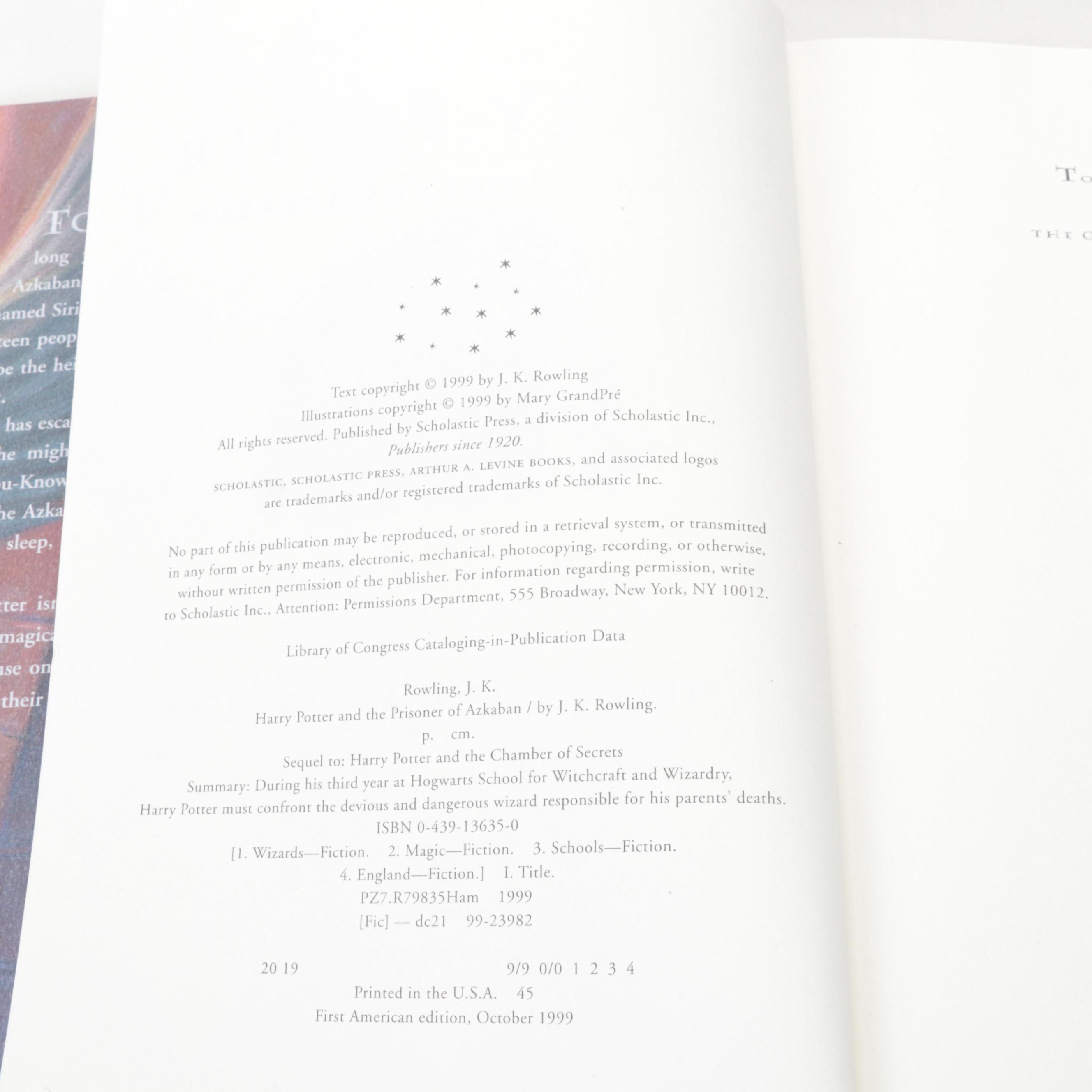 First American Edition "Harry Potter" Complete Set by J. K. Rowling