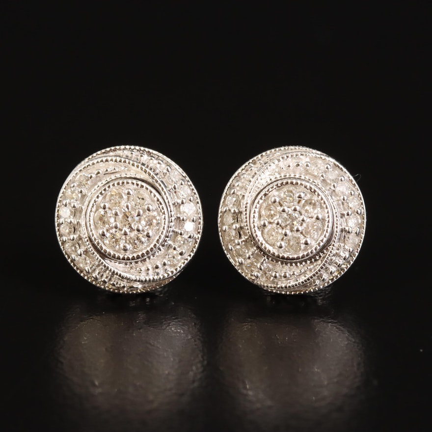 Sterling Diamond Earrings